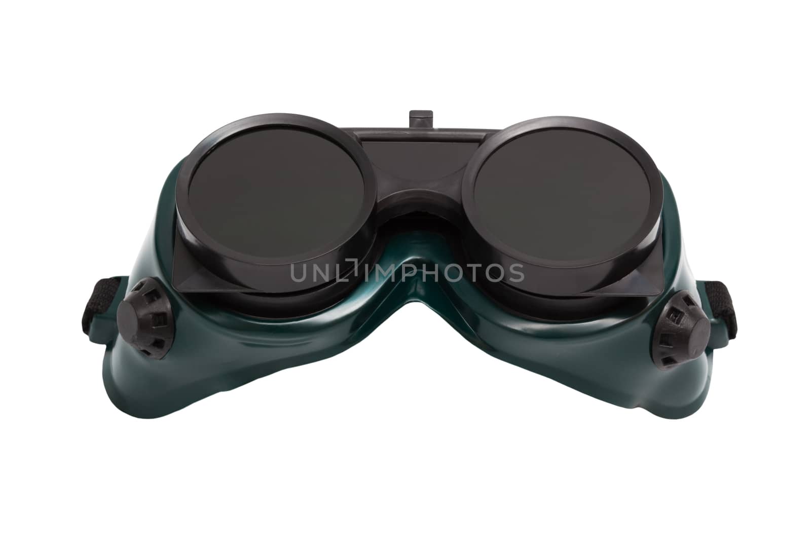goggles for welding on a white background