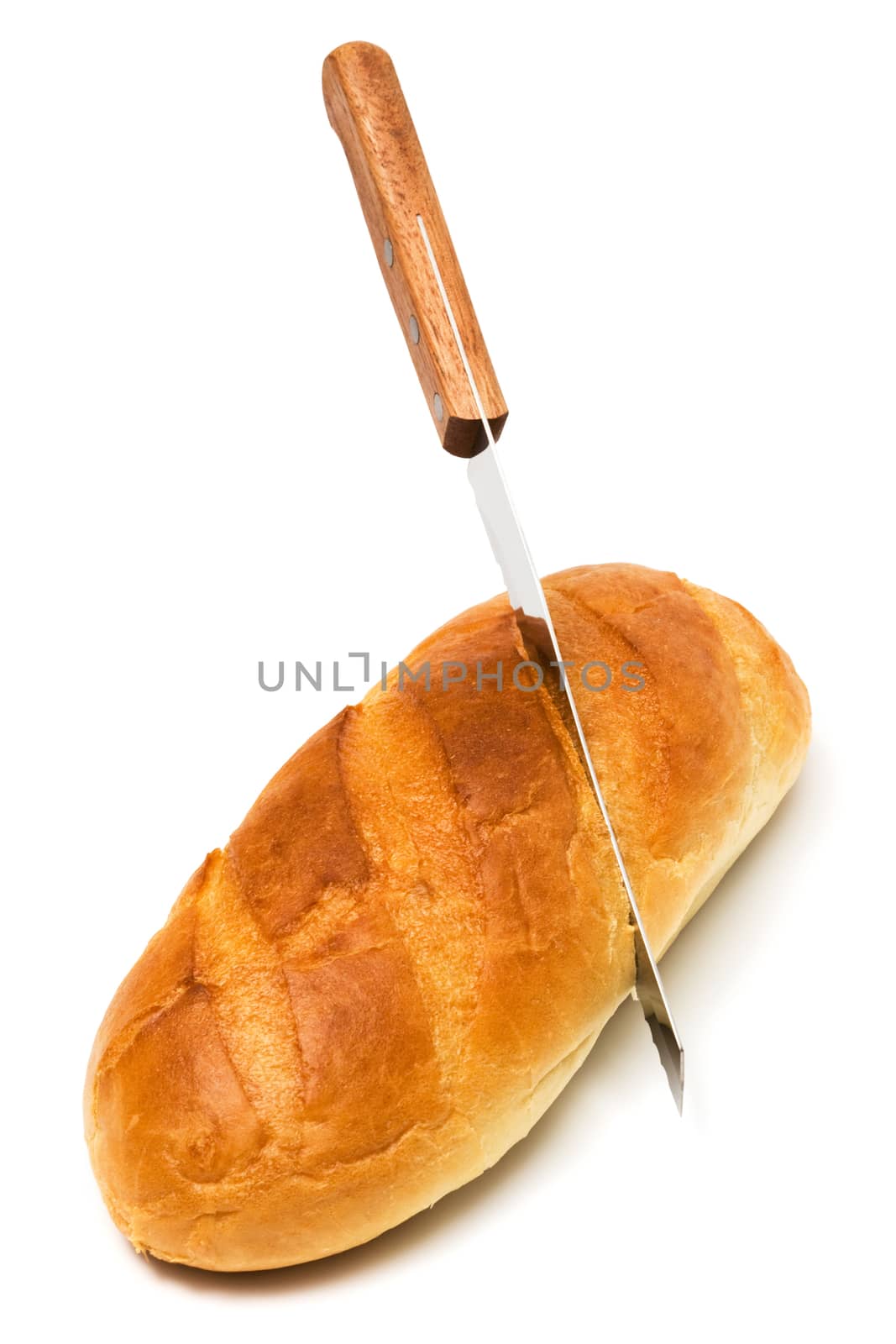Fresh bread and knife by terex
