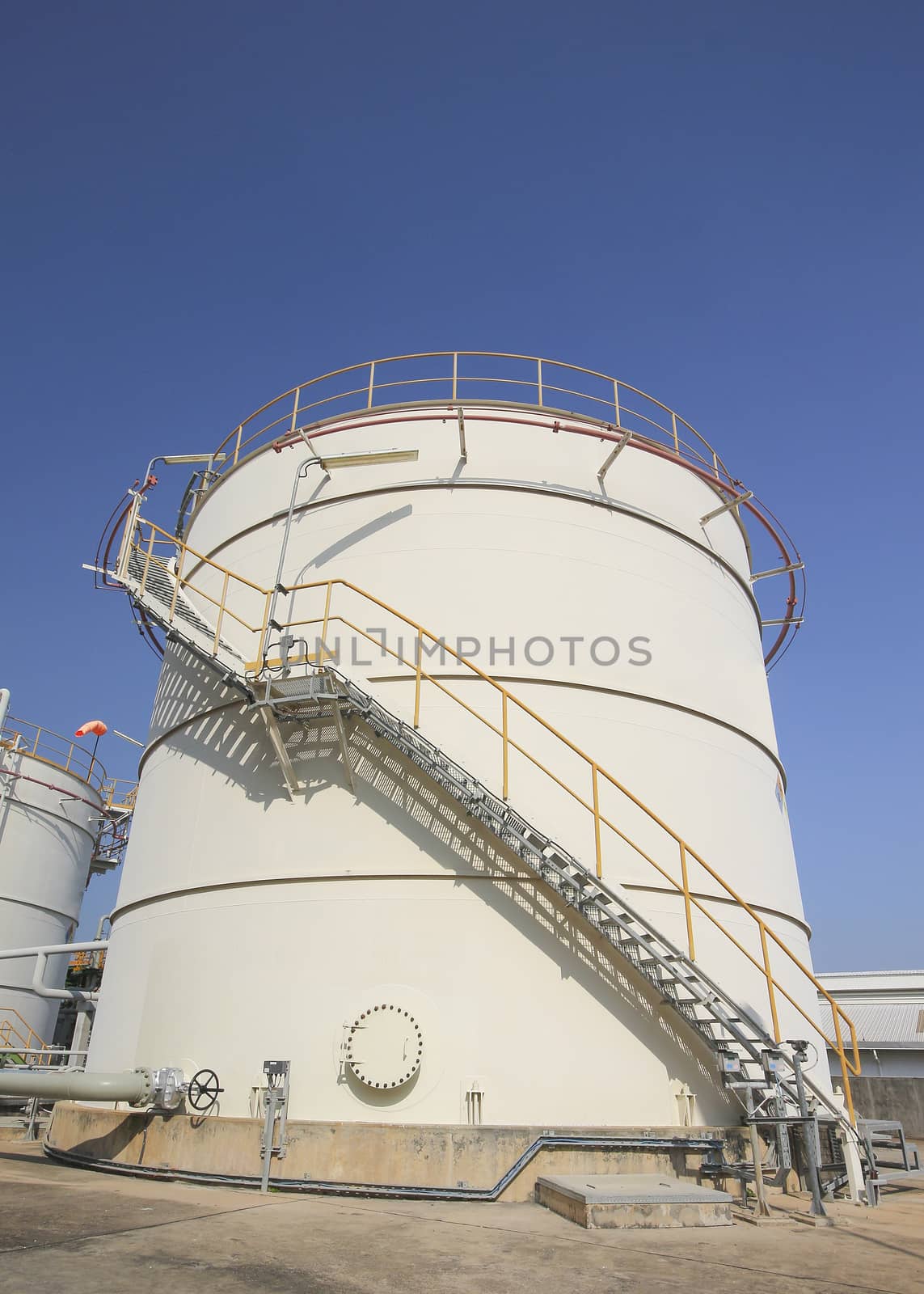 Chemical tank storage in industrial plant