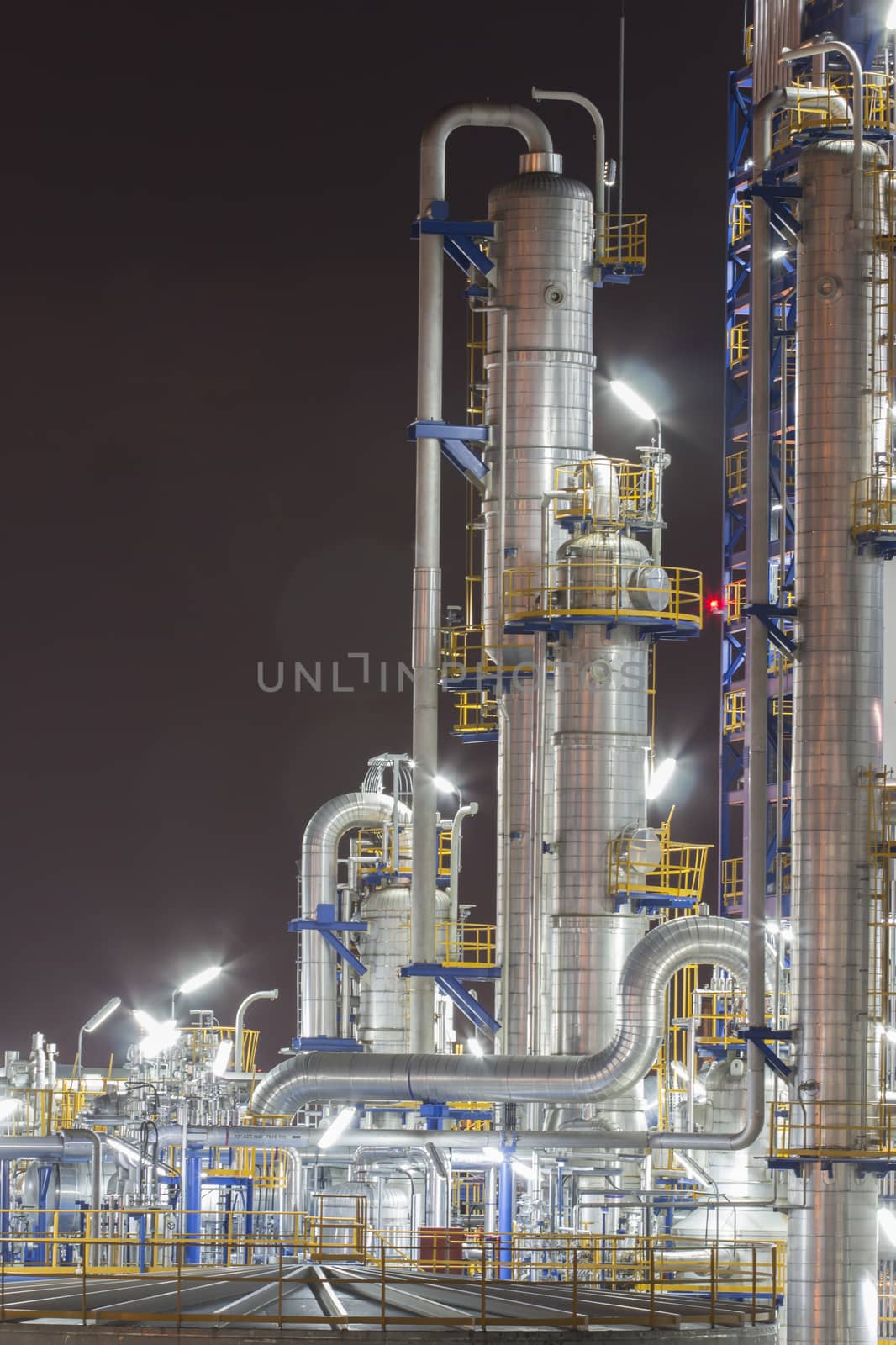 Petroleum plant in night time