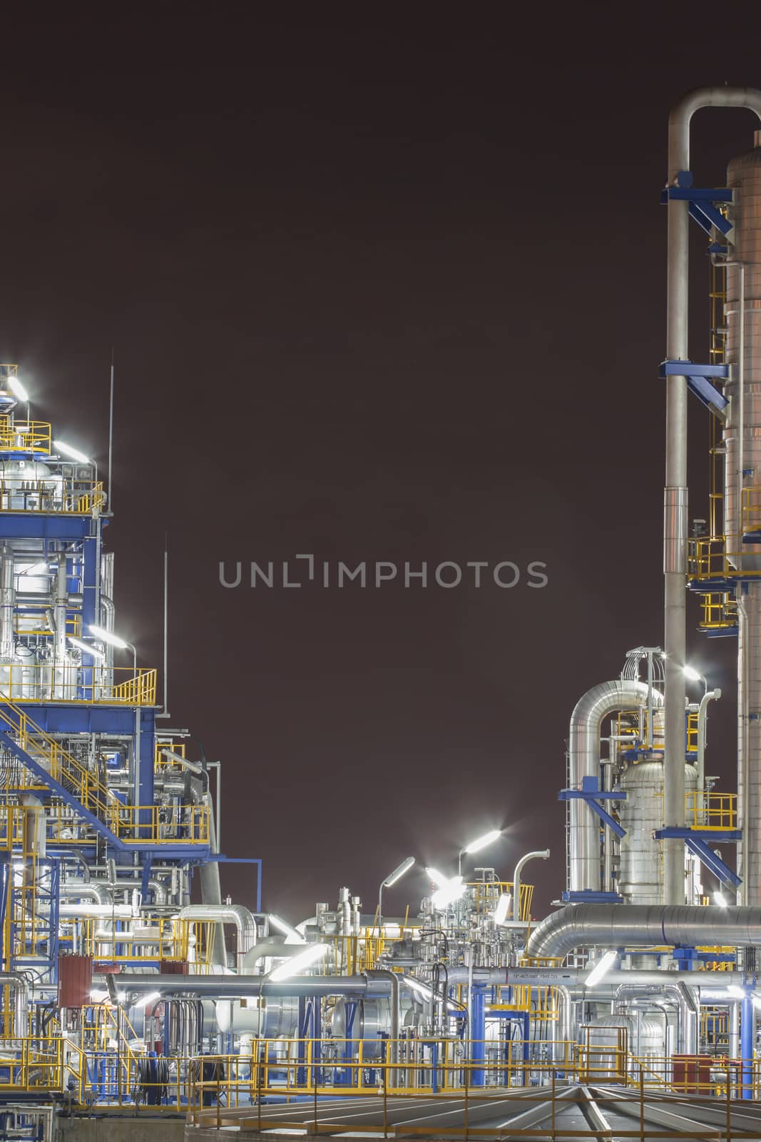 Petroleum plant in night time