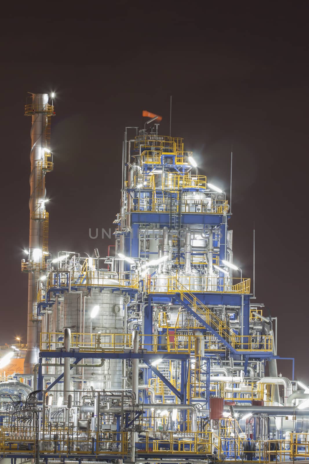 Petroleum plant in night time