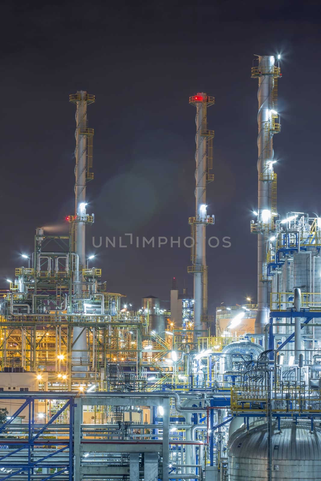 Petroleum plant in night time