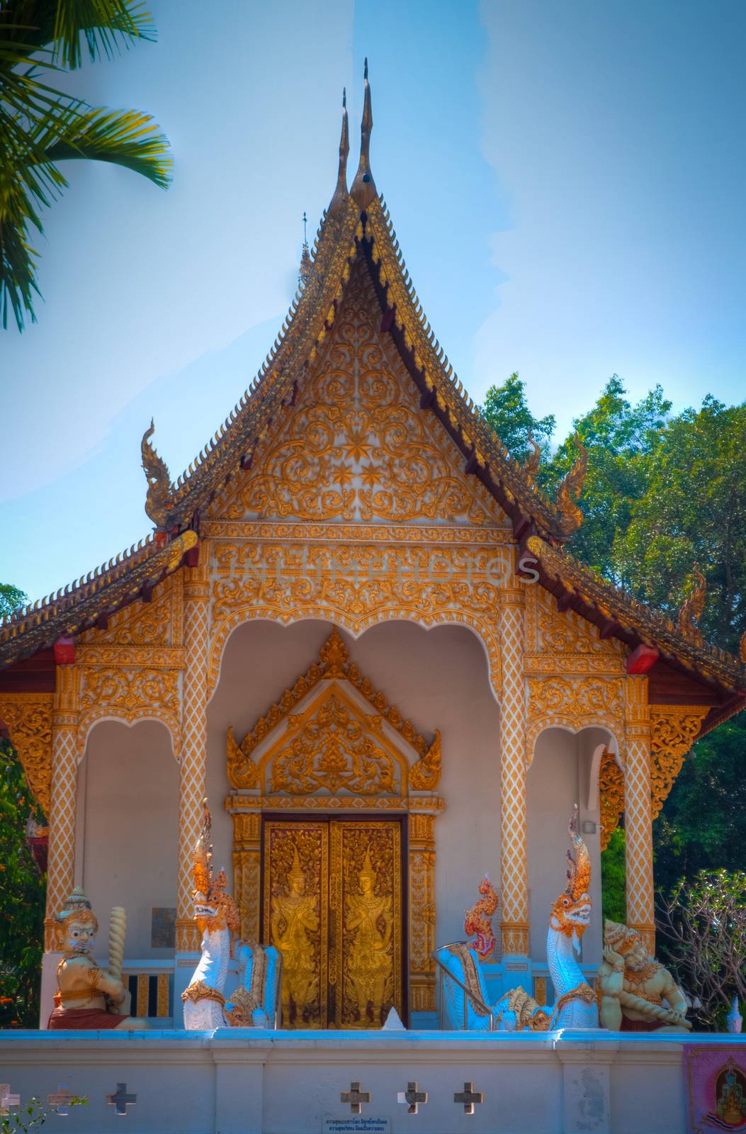 Thai style buddist temple