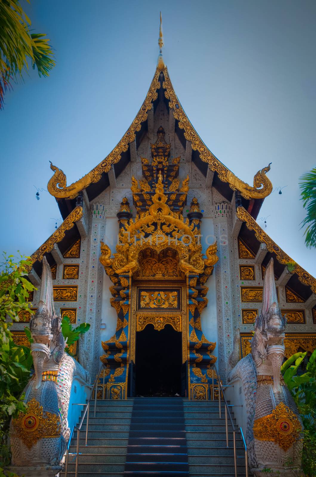 Thai style buddist temple