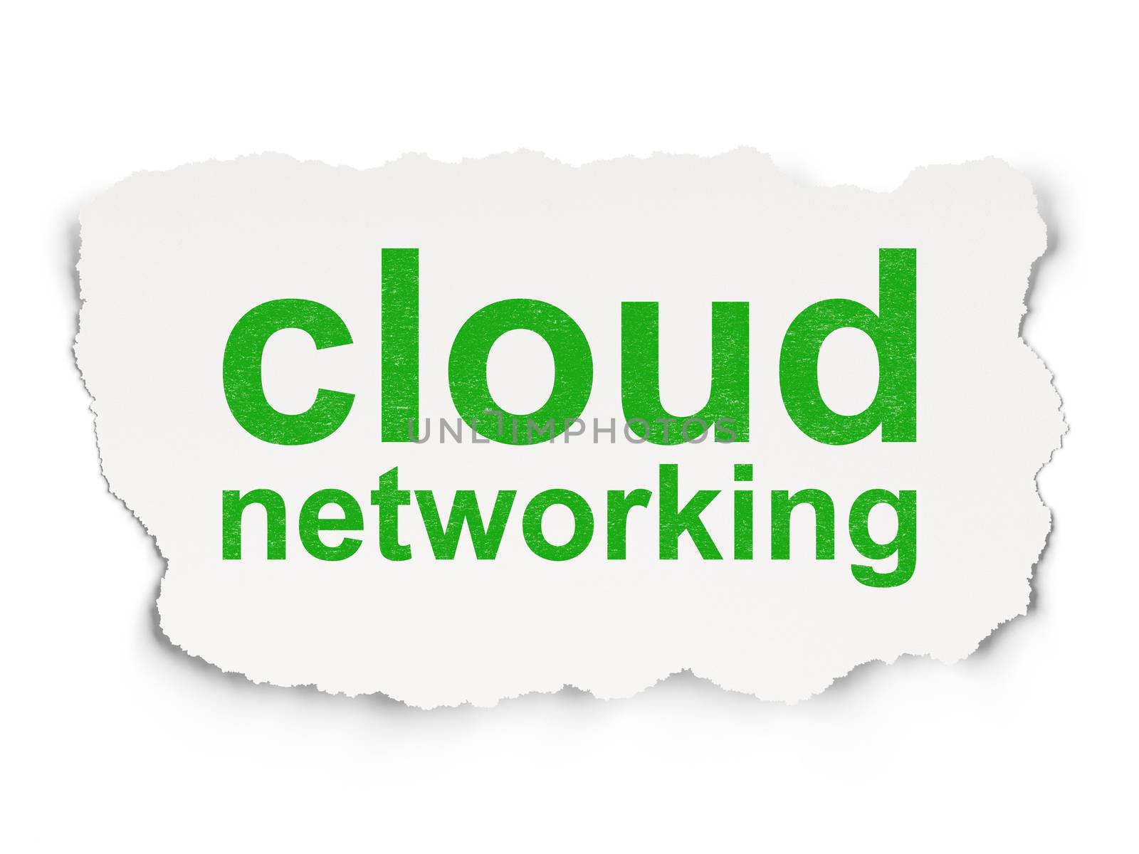 Cloud computing concept: Cloud Networking on Paper background by maxkabakov
