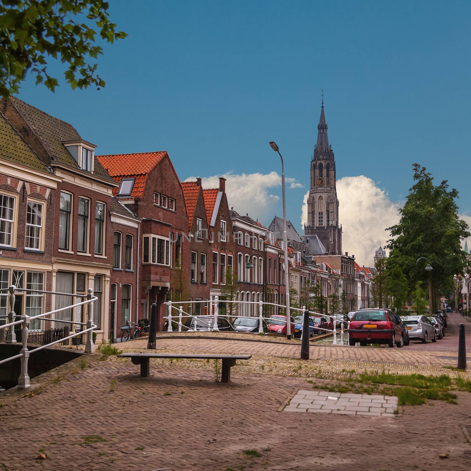 Street with canal of Delft by mot1963
