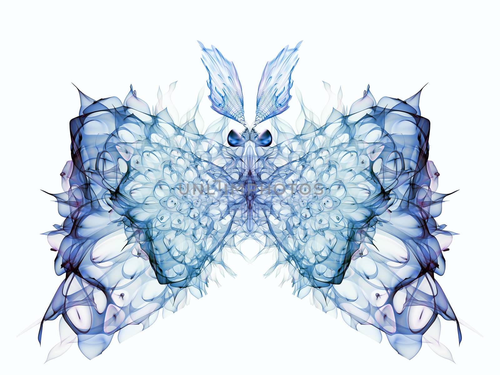 Never Were Butterflies series. Creative arrangement of isolated butterfly patterns as a concept metaphor on subject of science, imagination, creativity and design