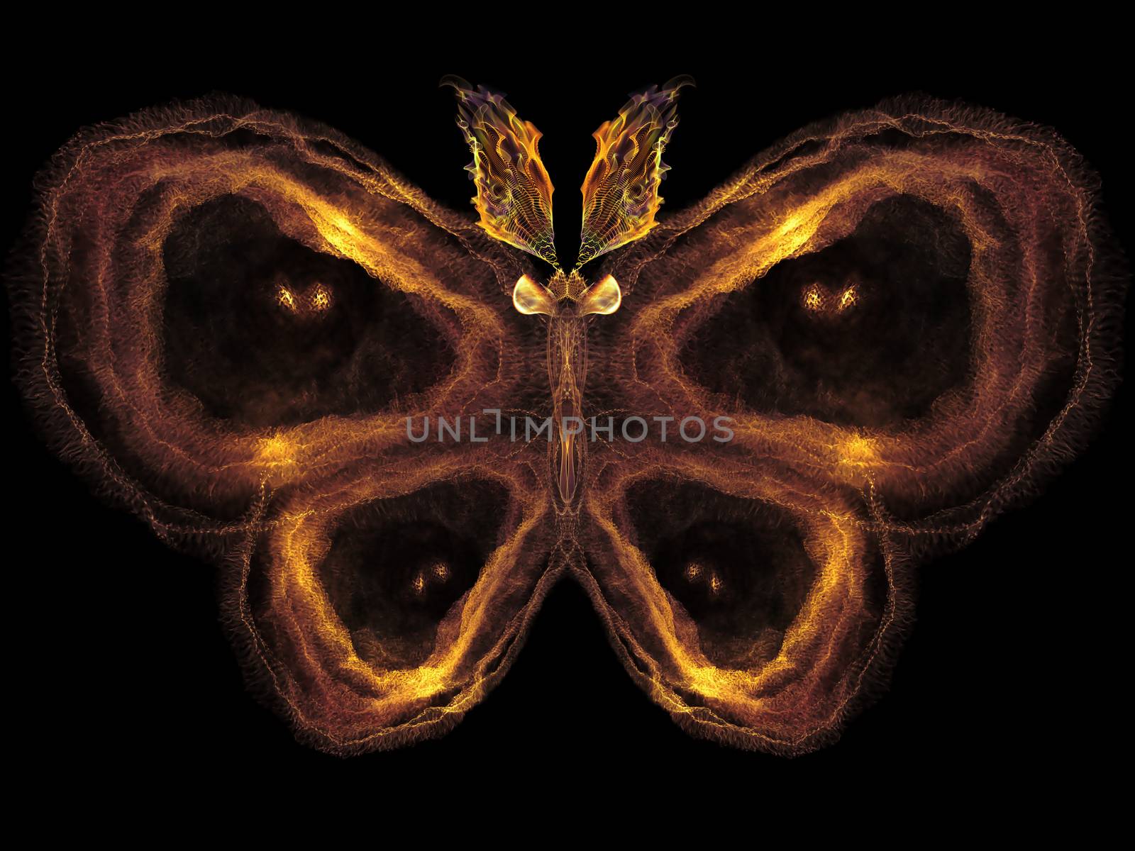 Never Were Butterflies series. Composition of  isolated butterfly patterns to serve as a supporting backdrop for projects on science, imagination, creativity and design