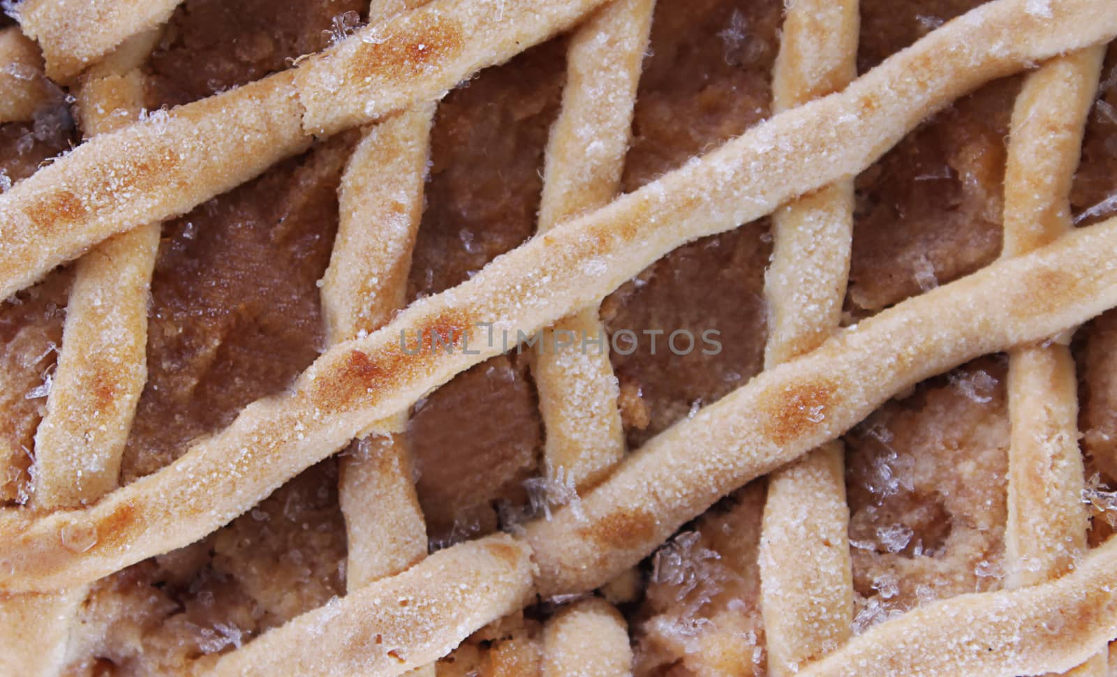 Closeup of traditional apple pie