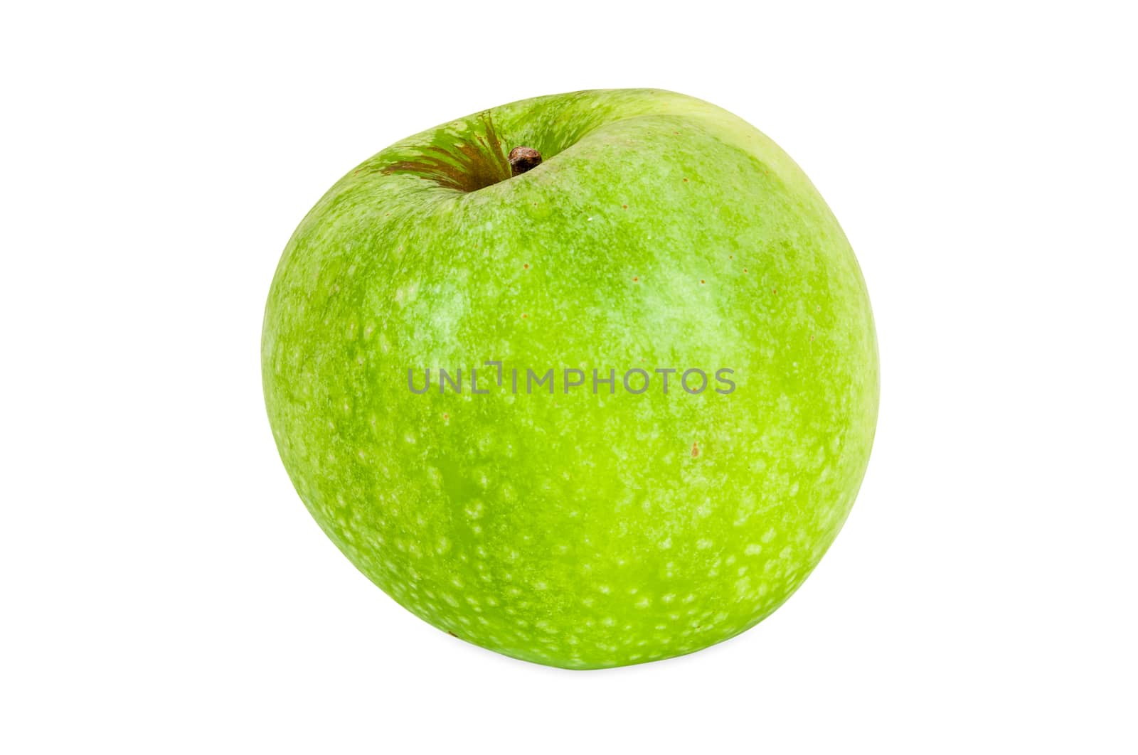 Fresh green apple isolated on white background with clipping path