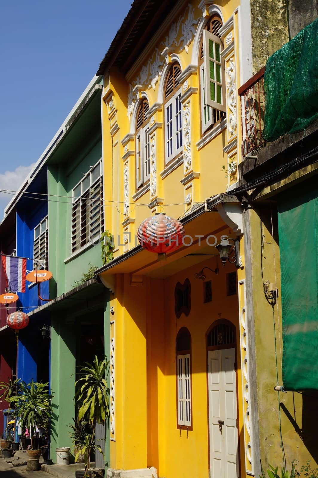 colourful old town by nattapatt