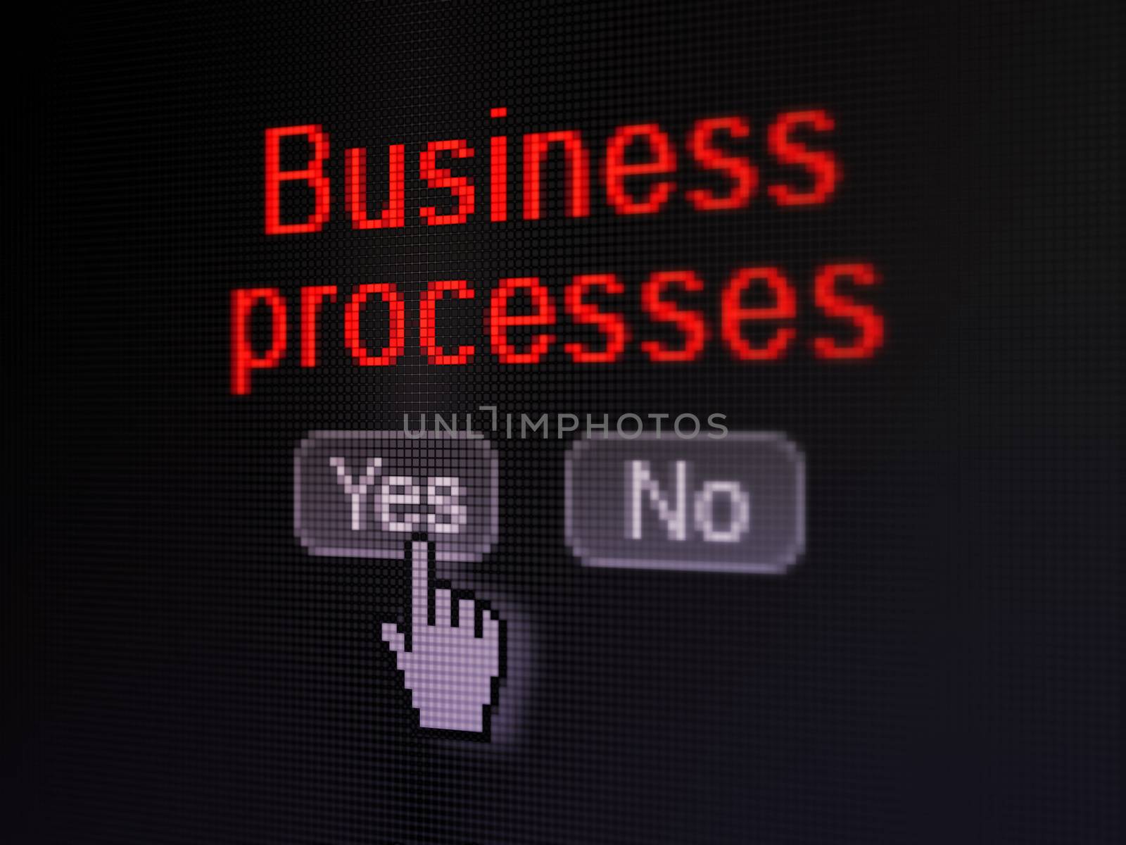 Business concept: Business Processes on digital computer screen by maxkabakov