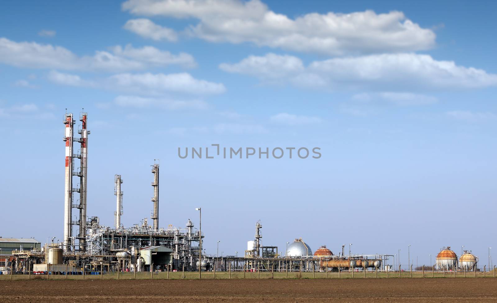 petrochemical plant and tanks industry zone