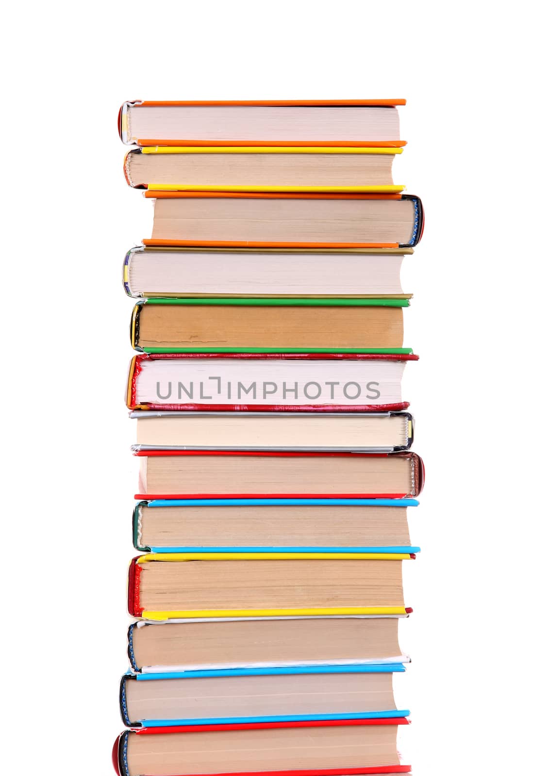 Pile of the Books Isolated on the White Background