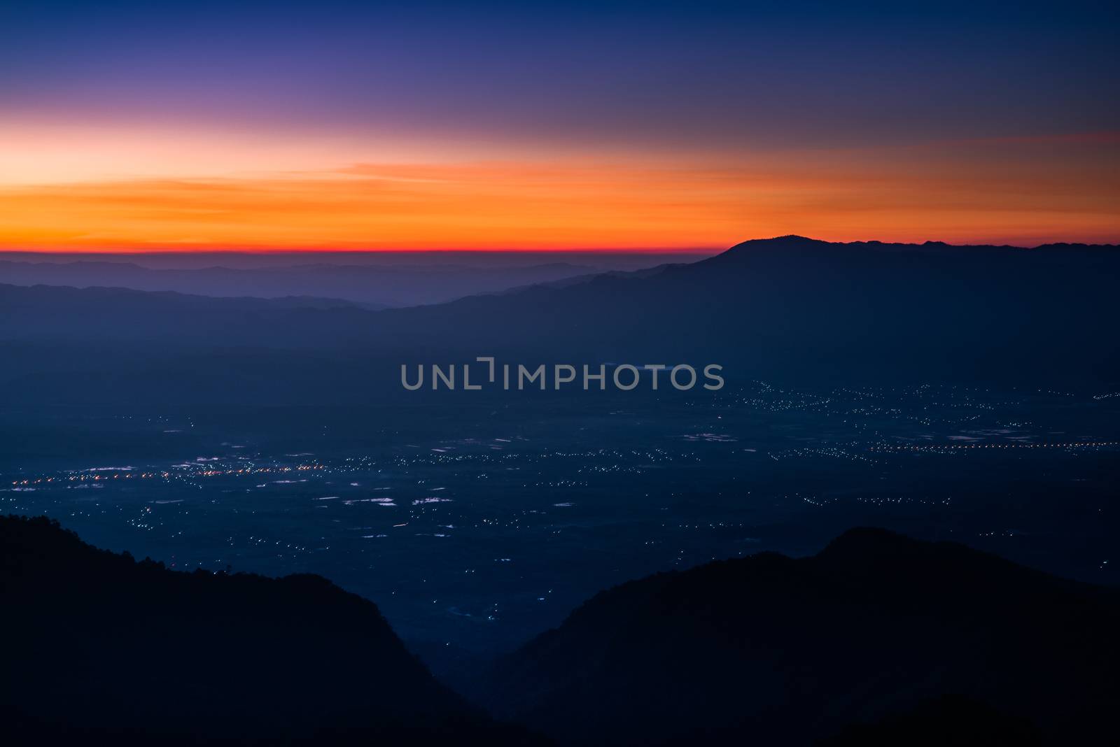 sunrise view point , doi angkhang , chiangmai , thailand