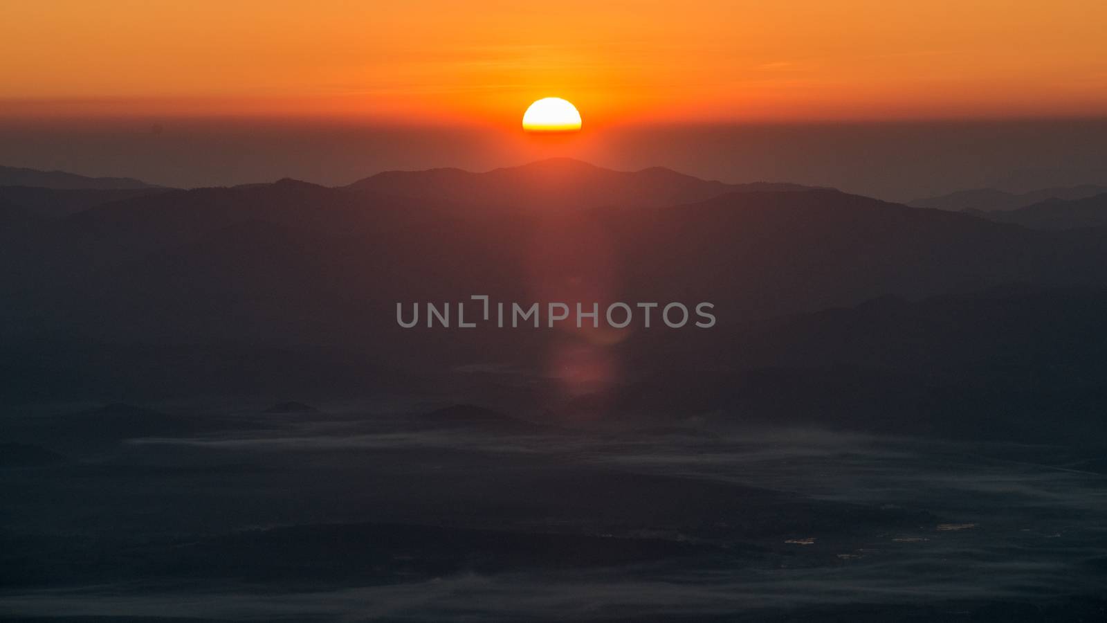 Sunrise view point , doi angkhang , chiangmai , thailand by jakgree