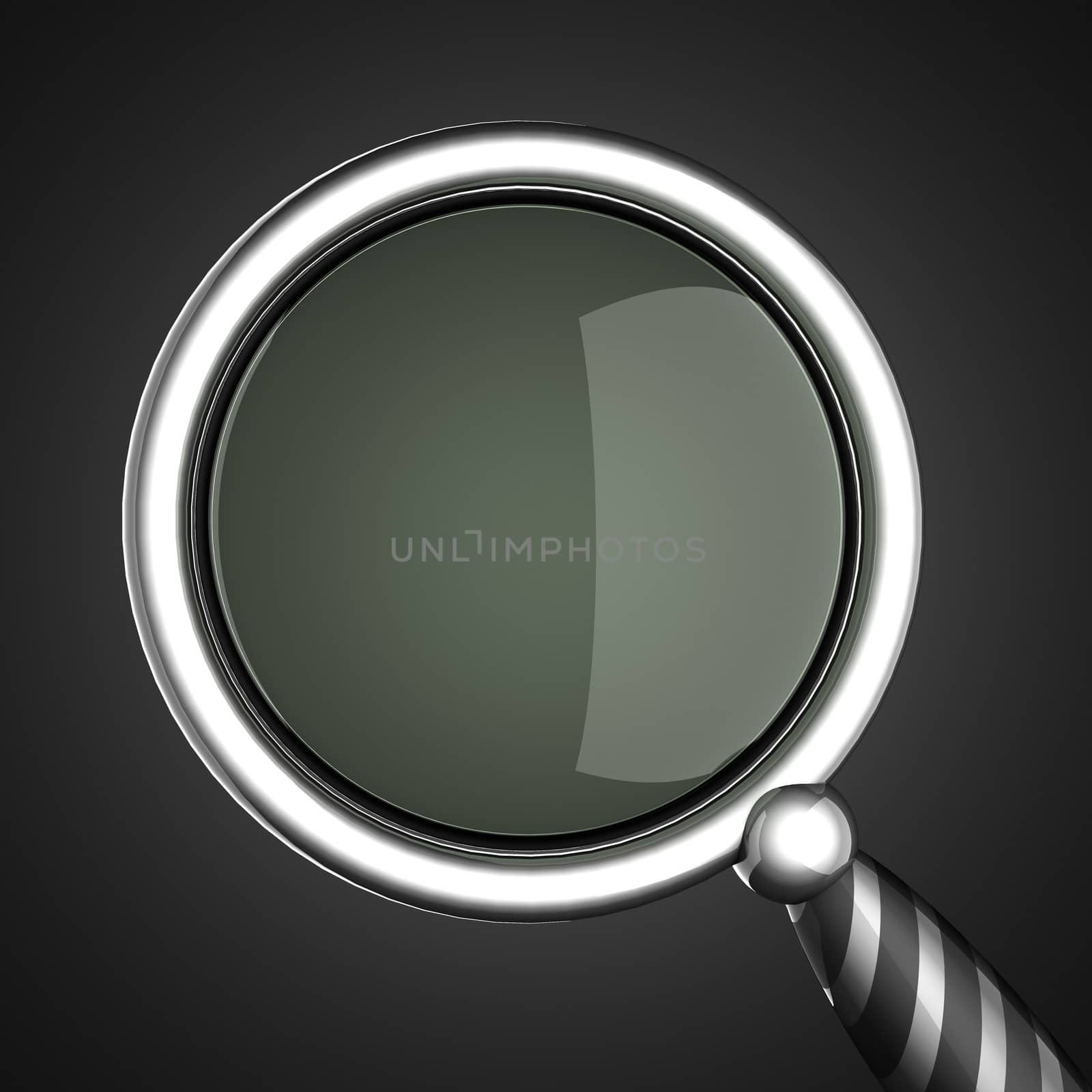 Magnifying Glass on gray background