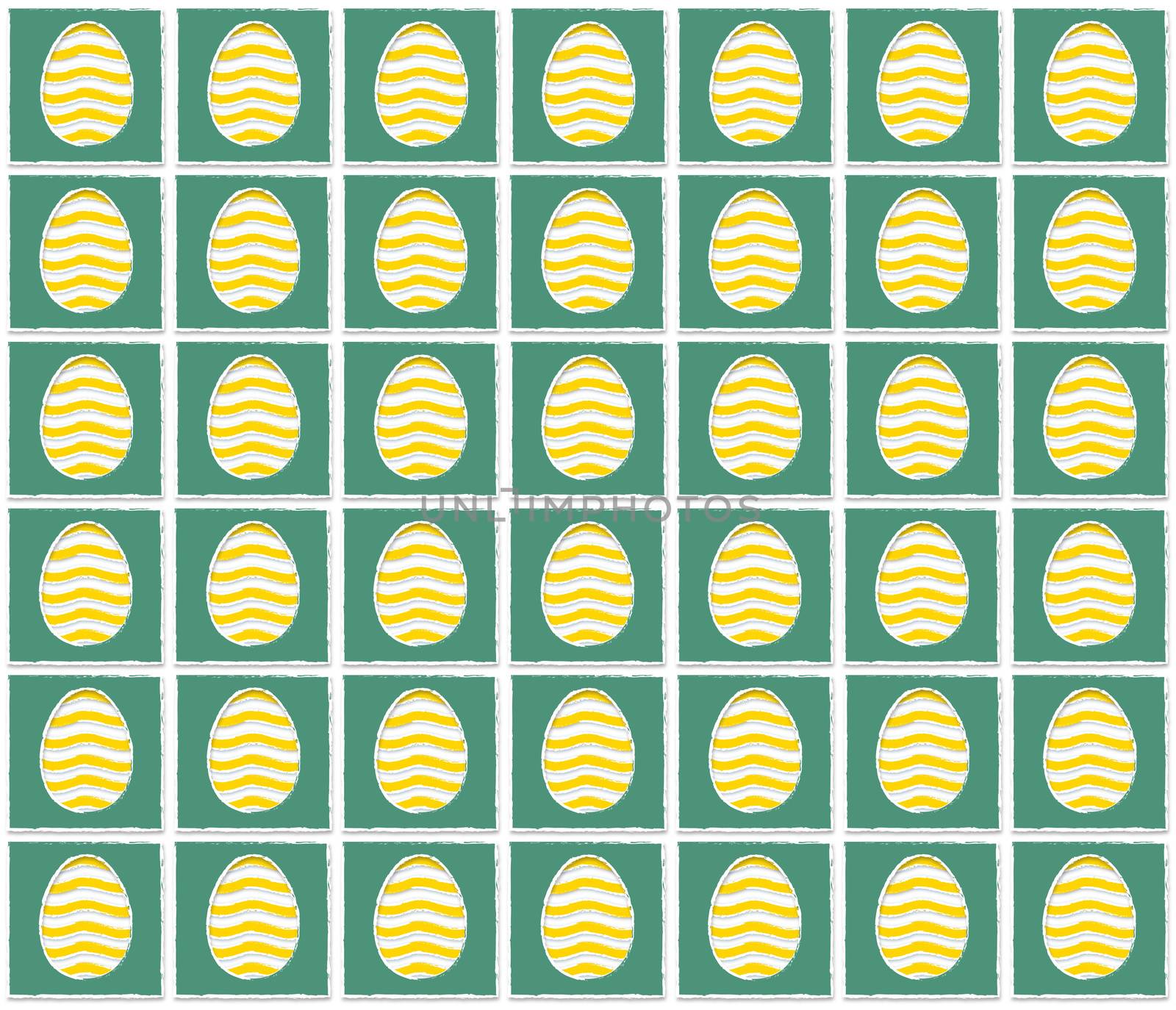 backgroun or fabric easter yellow and green eggs pictograms