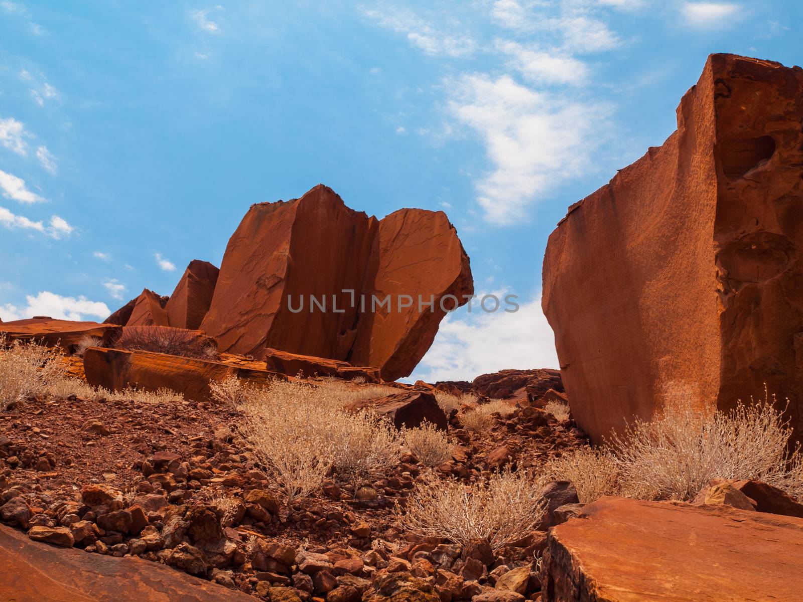 Sand stone formation in Twyfelfontein area (Namibia)