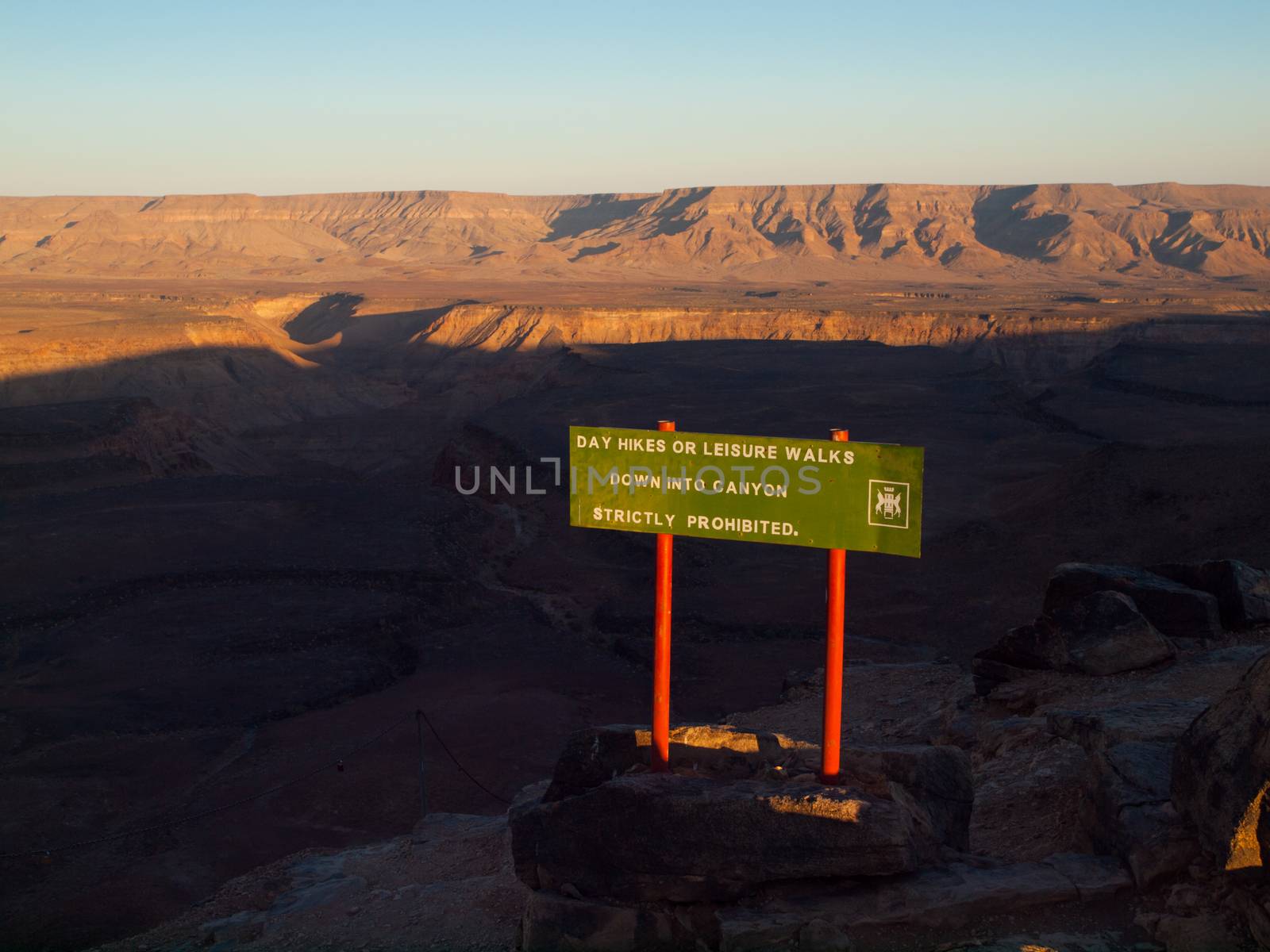 Fish River Canyon attention sign by pyty