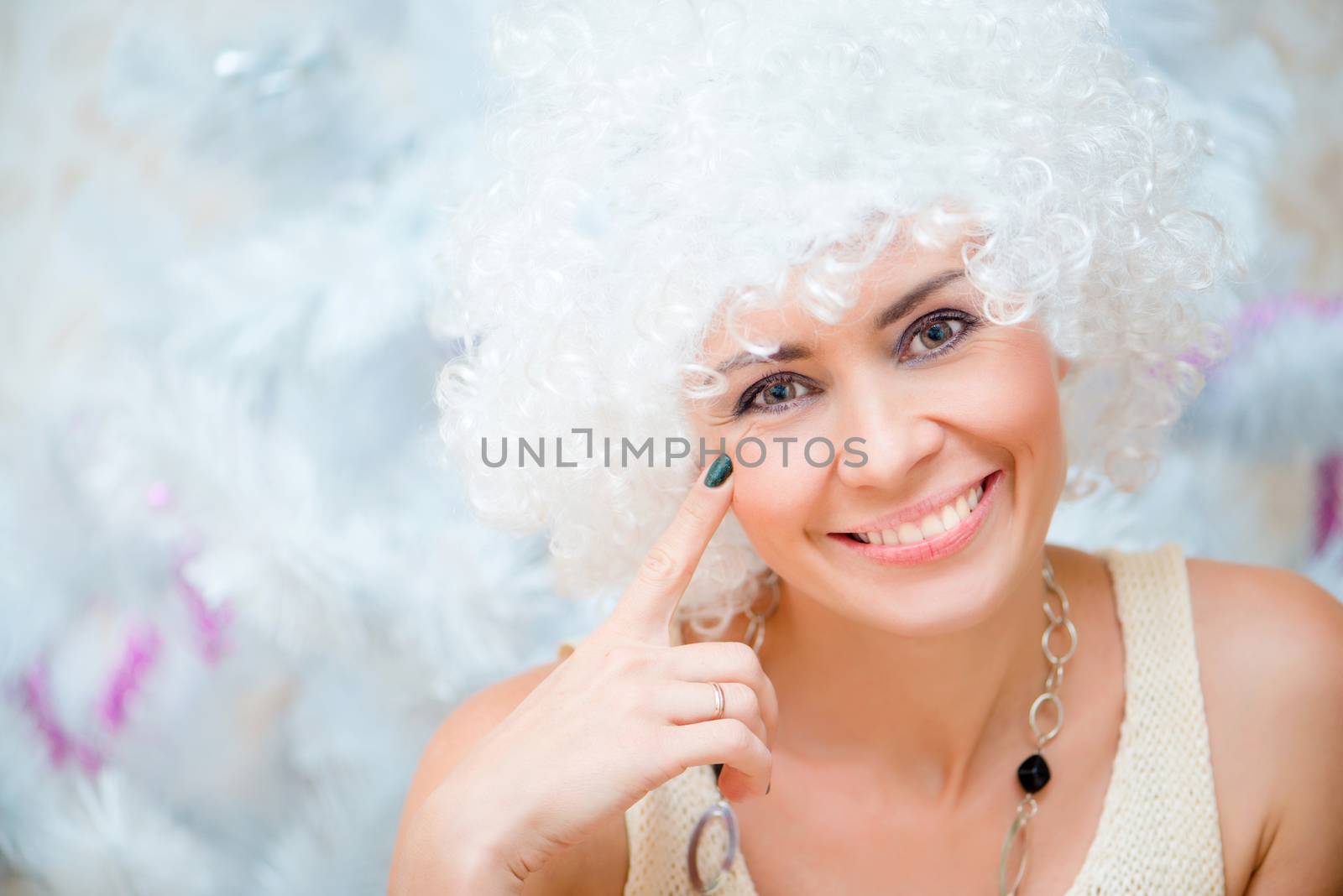 girl with white hair by GekaSkr