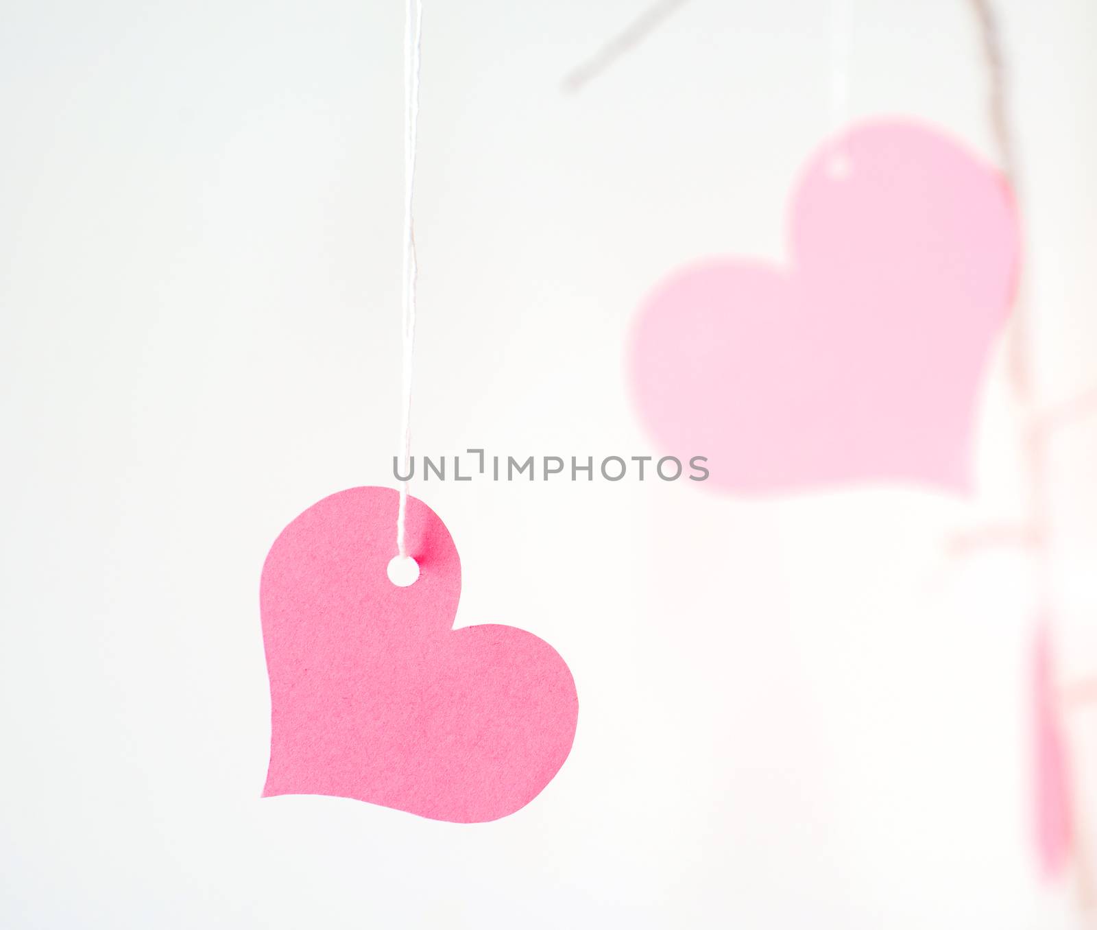 beautiful pink hearts for Valentine's Day
