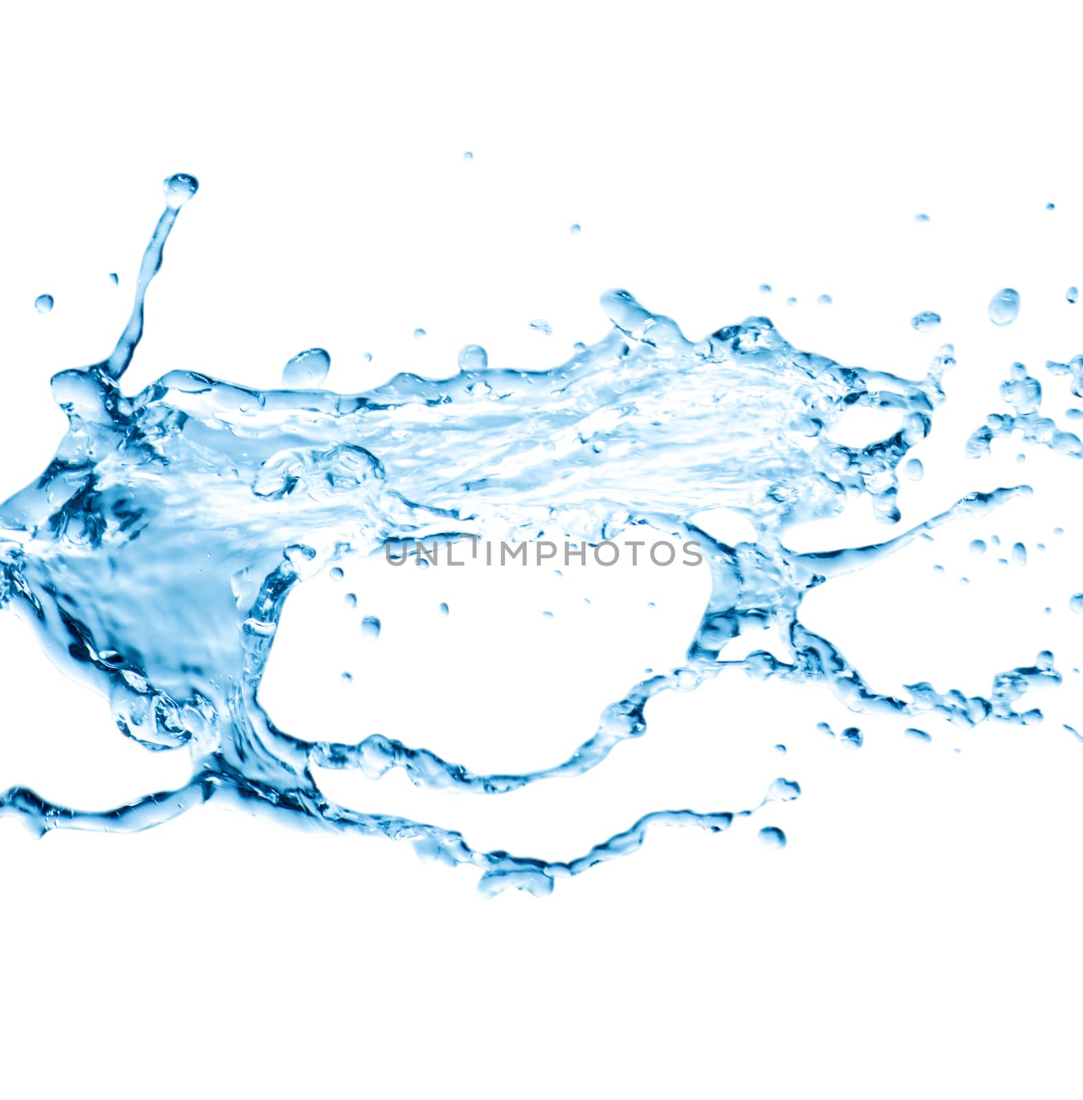 splashes of water isolated on a white background
