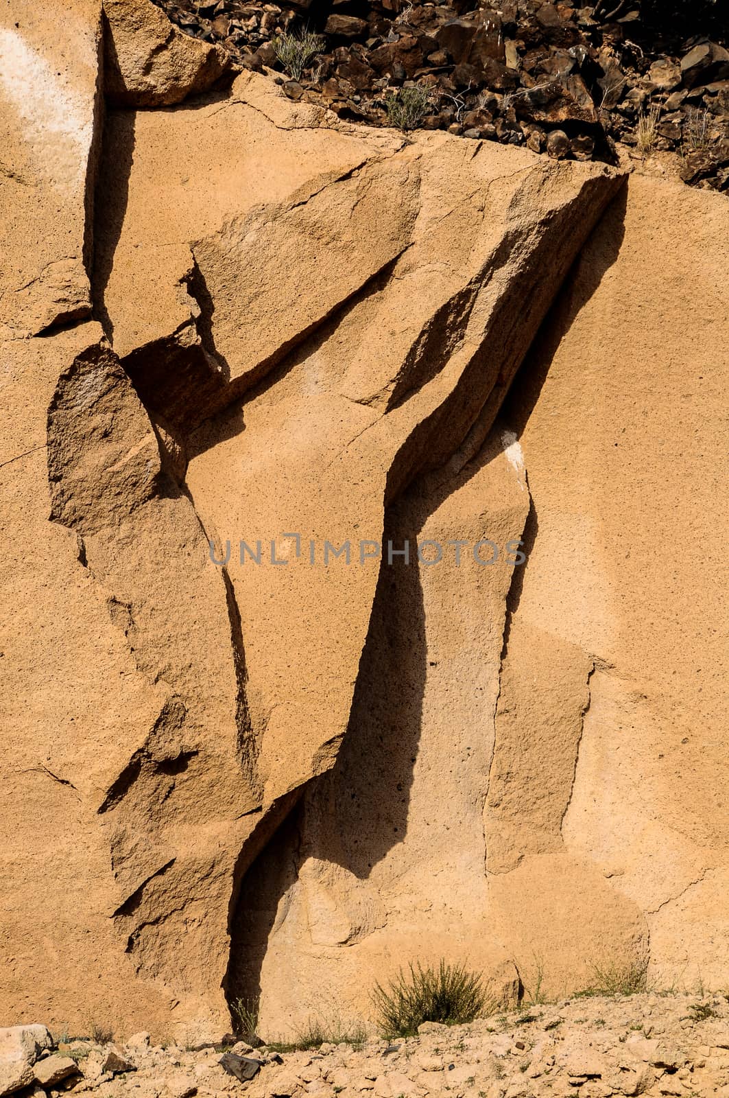 Rough Brown Volcanic Tuff Rock Background Texture