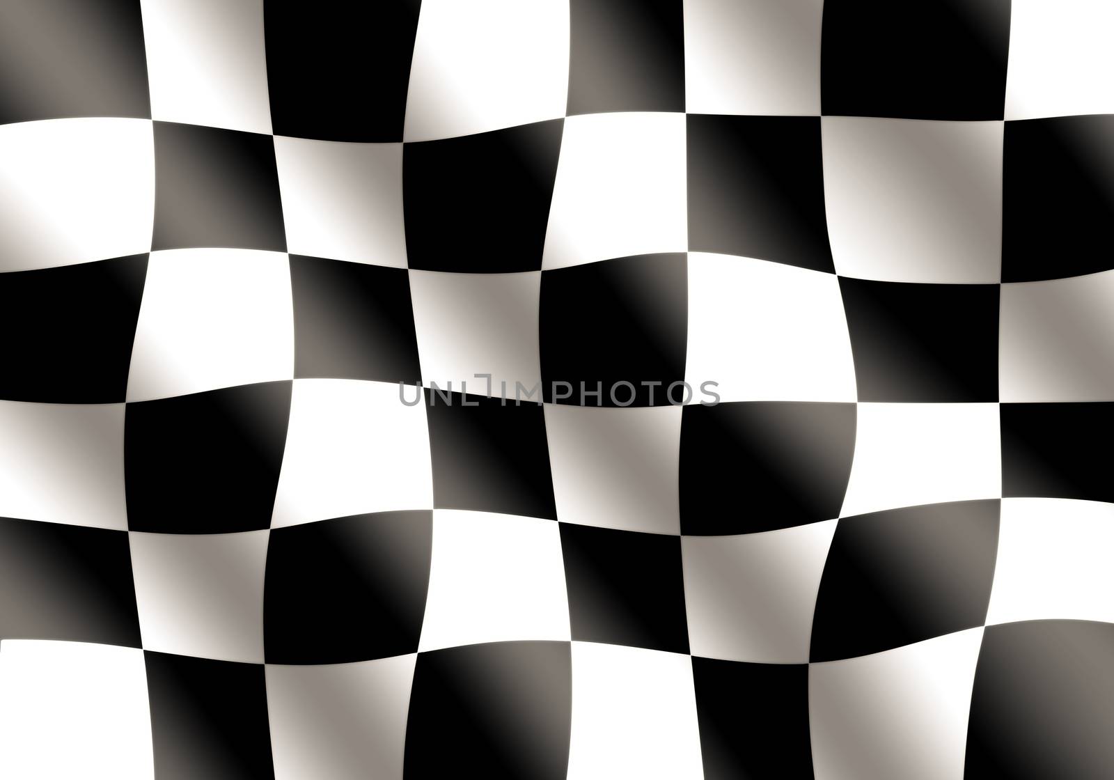 Black and White Racing Flag Waving by razihusin