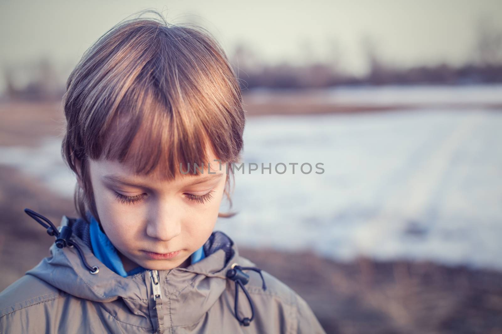Sad Young Boy by anelina
