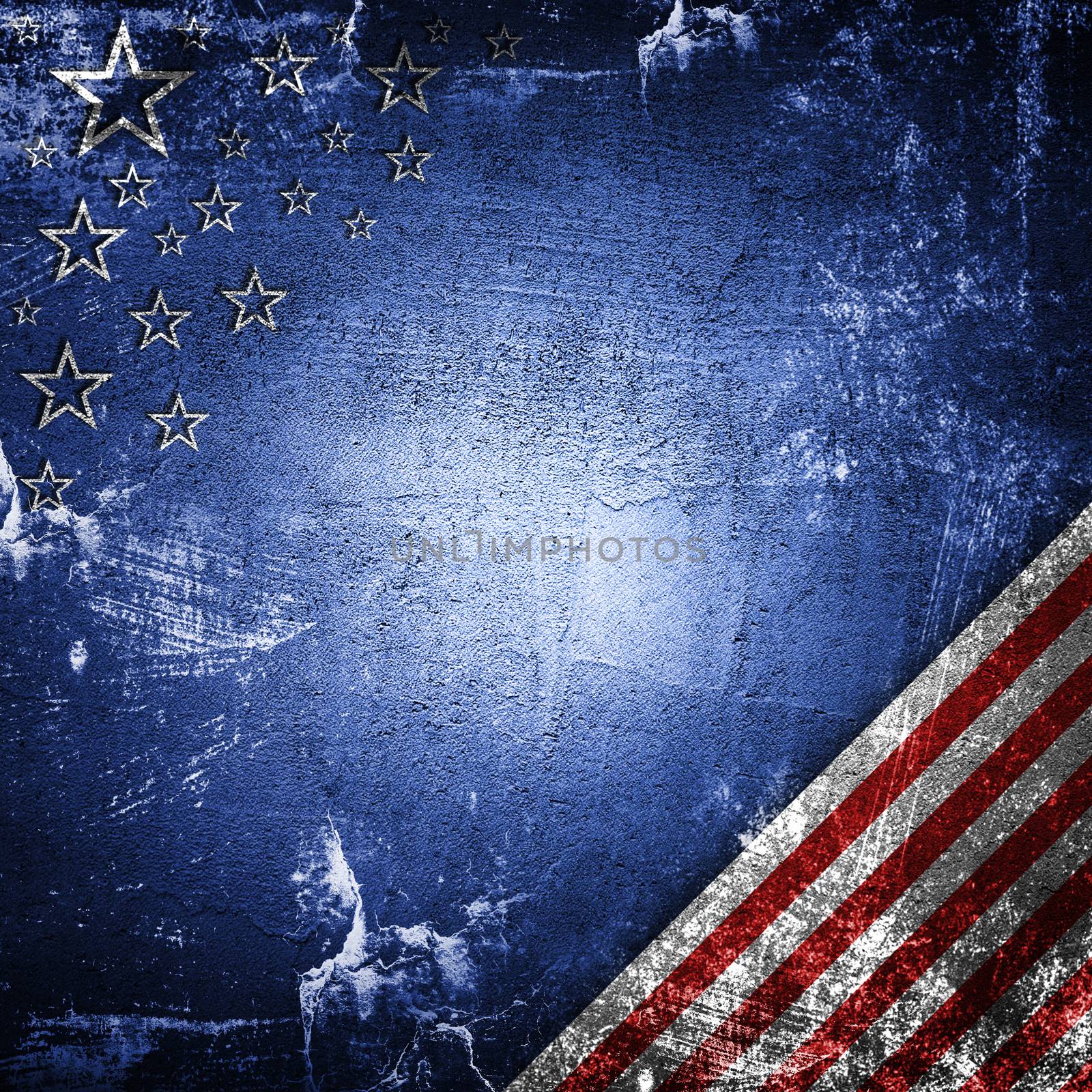 USA style background painted on grunge wall