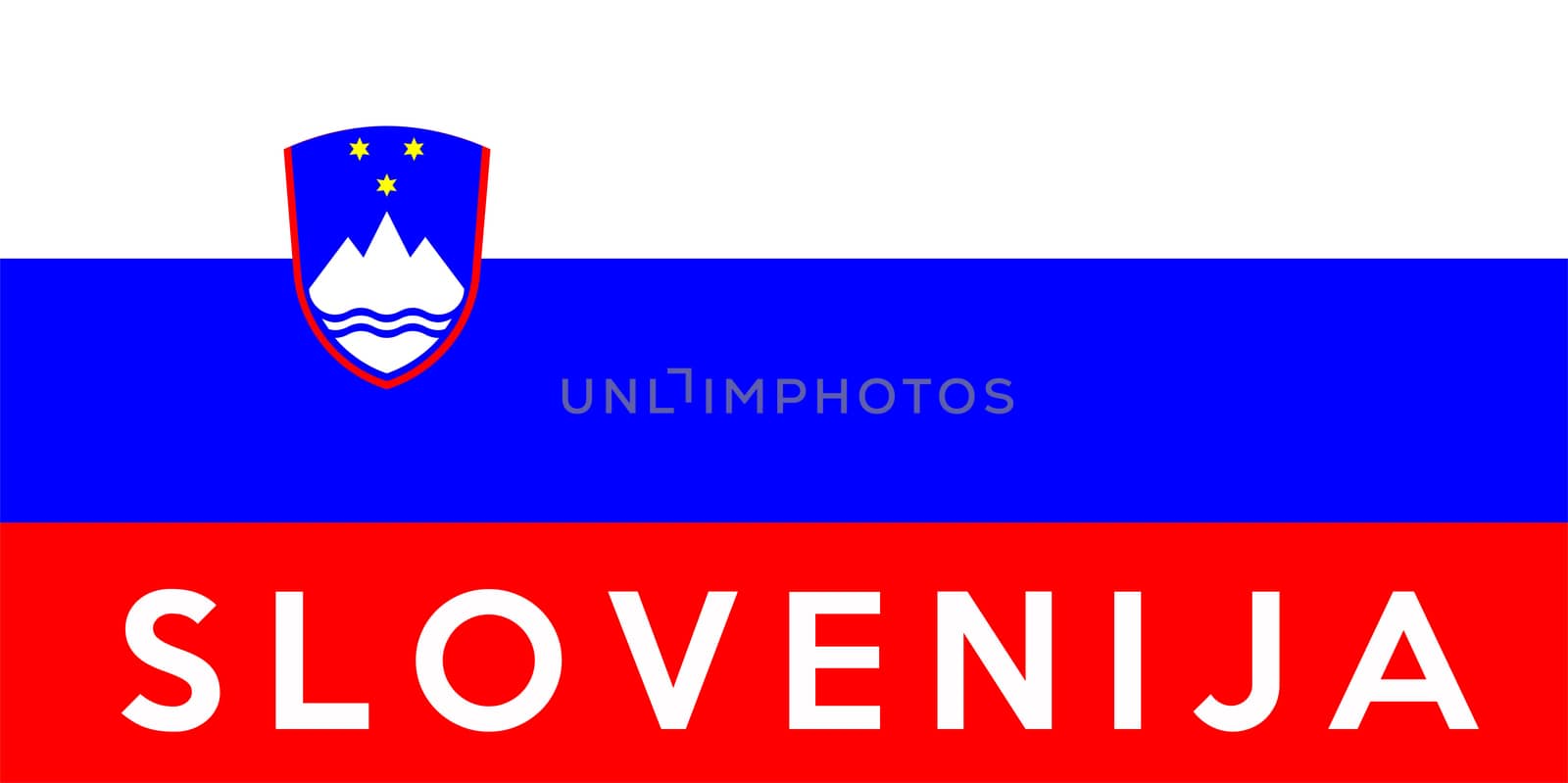 very big size illustration country flag of Slovenia
