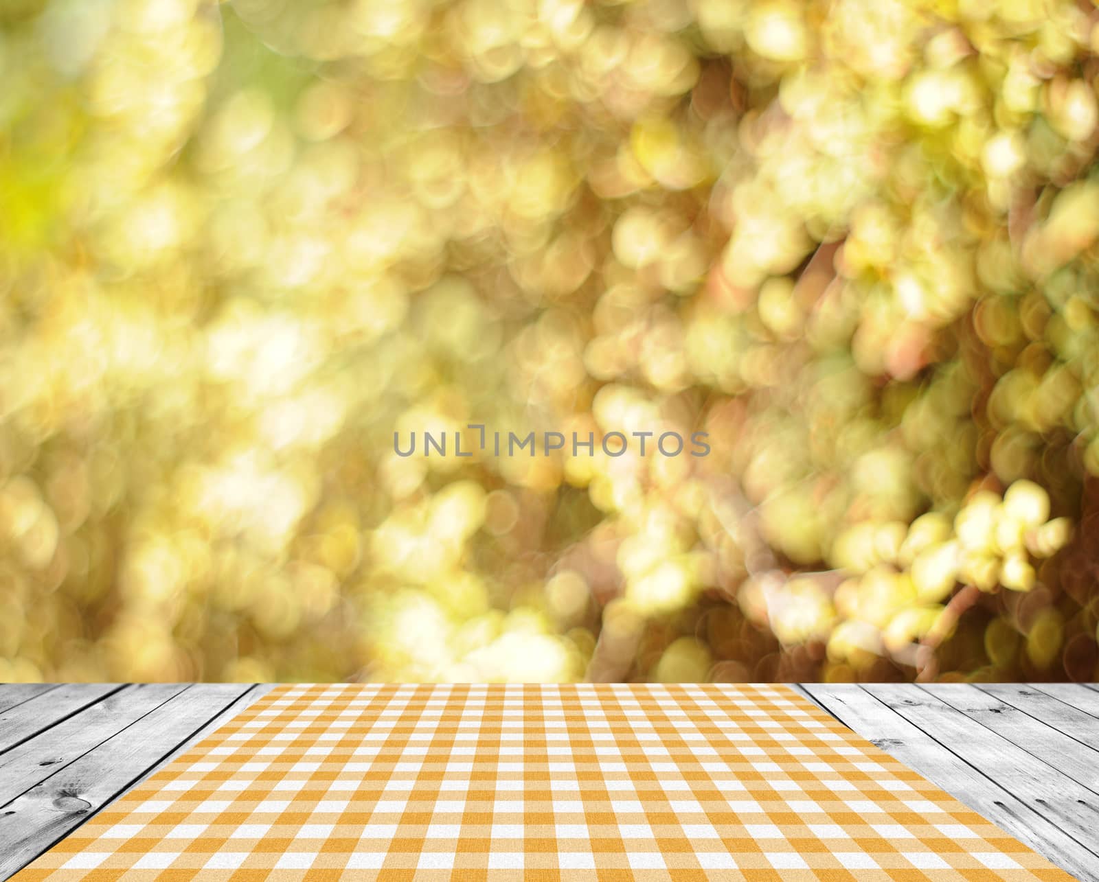Empty wooden table for product display montages