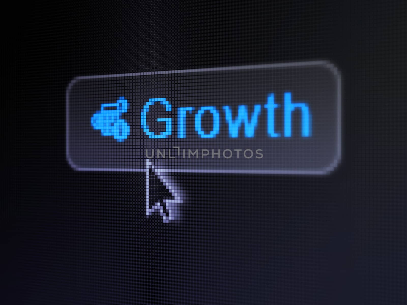 Business concept: Growth and Calculator on digital button background by maxkabakov