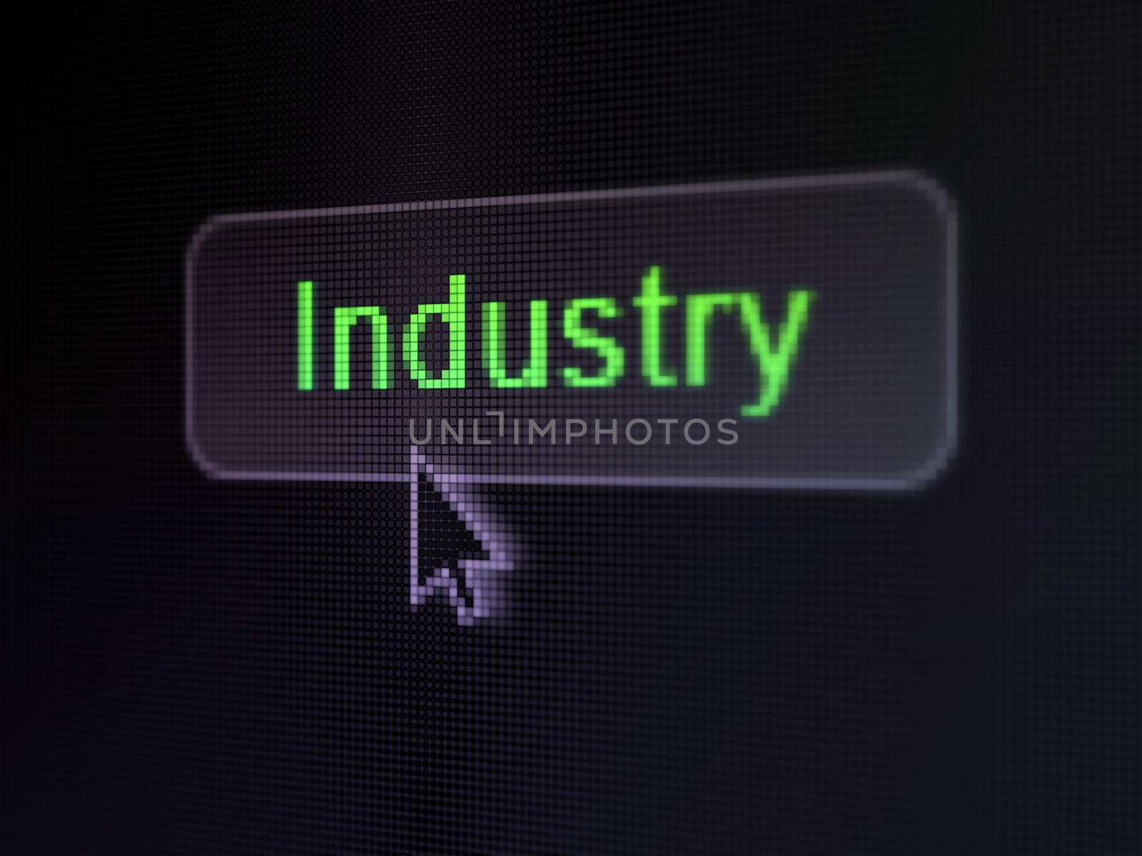 Business concept: Industry on digital button background by maxkabakov