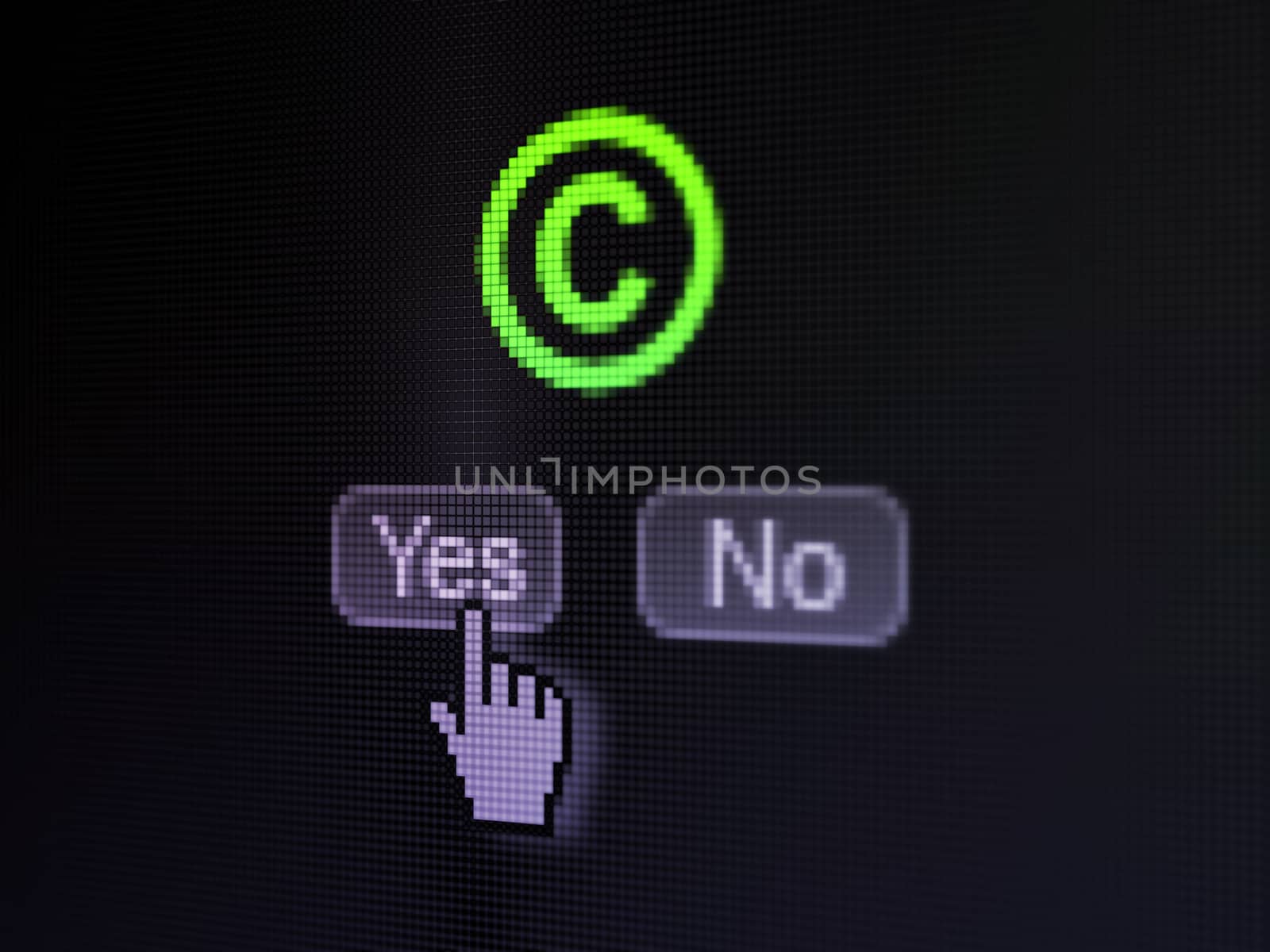 Law concept: Copyright on digital computer screen by maxkabakov