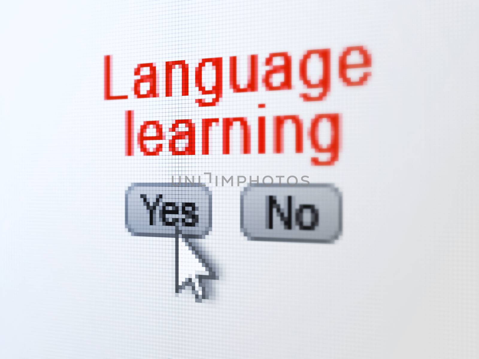 Education concept: Language Learning on digital computer screen by maxkabakov