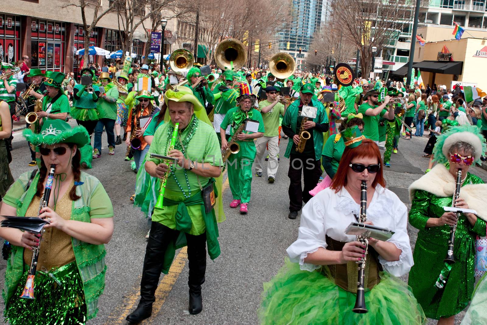 Eclectic Band In Green Plays In St. Patrick's Parade by BluIz60