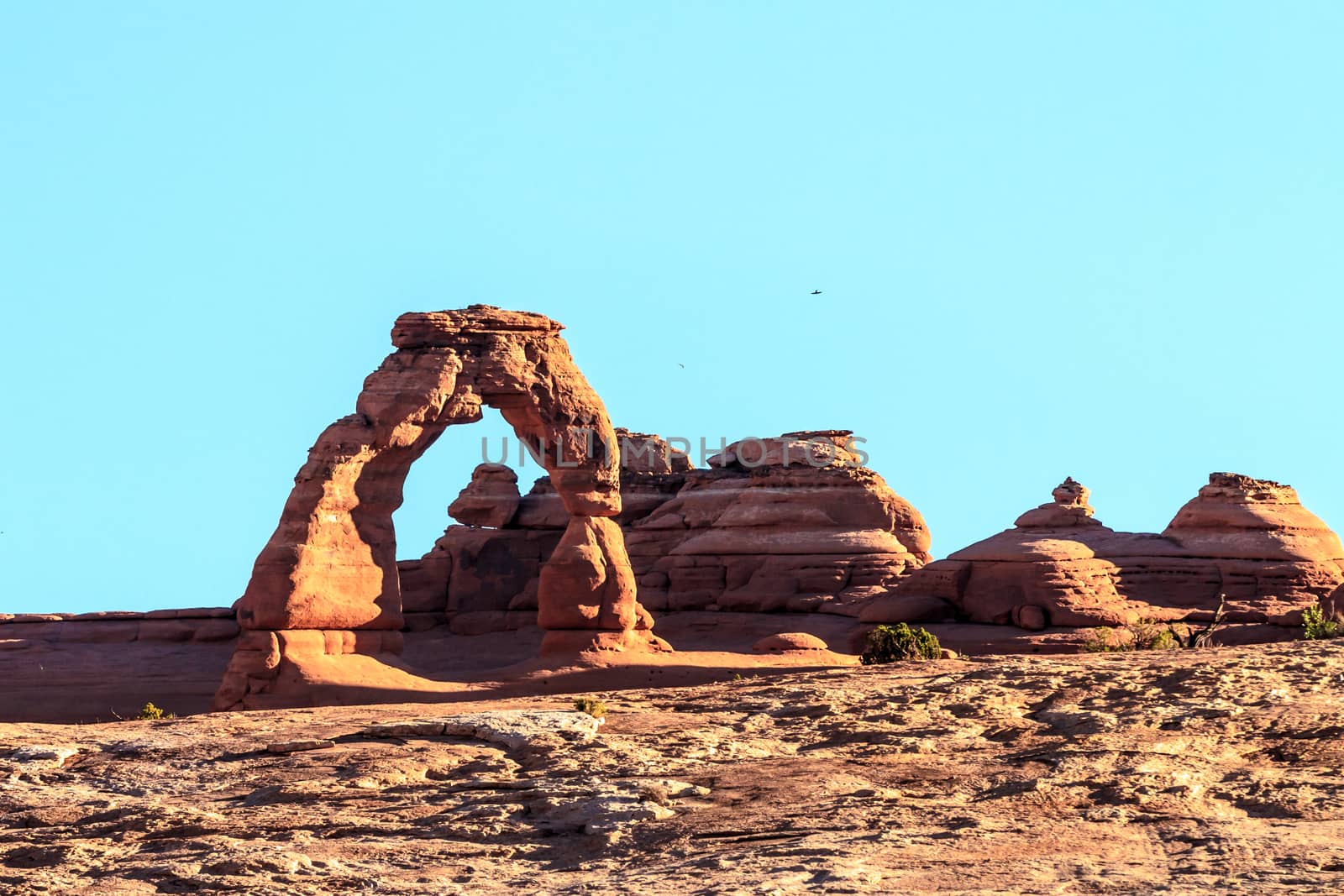 Southwest USA red rock landscape in Arches National Park near Moab Utah