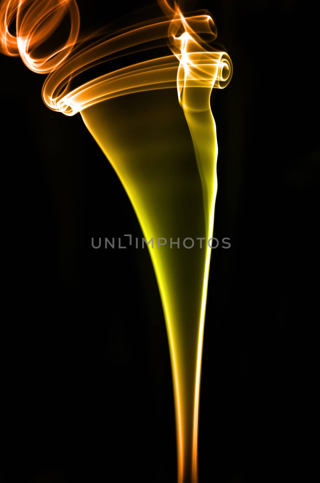 textured of colorful incense smoke on dark background