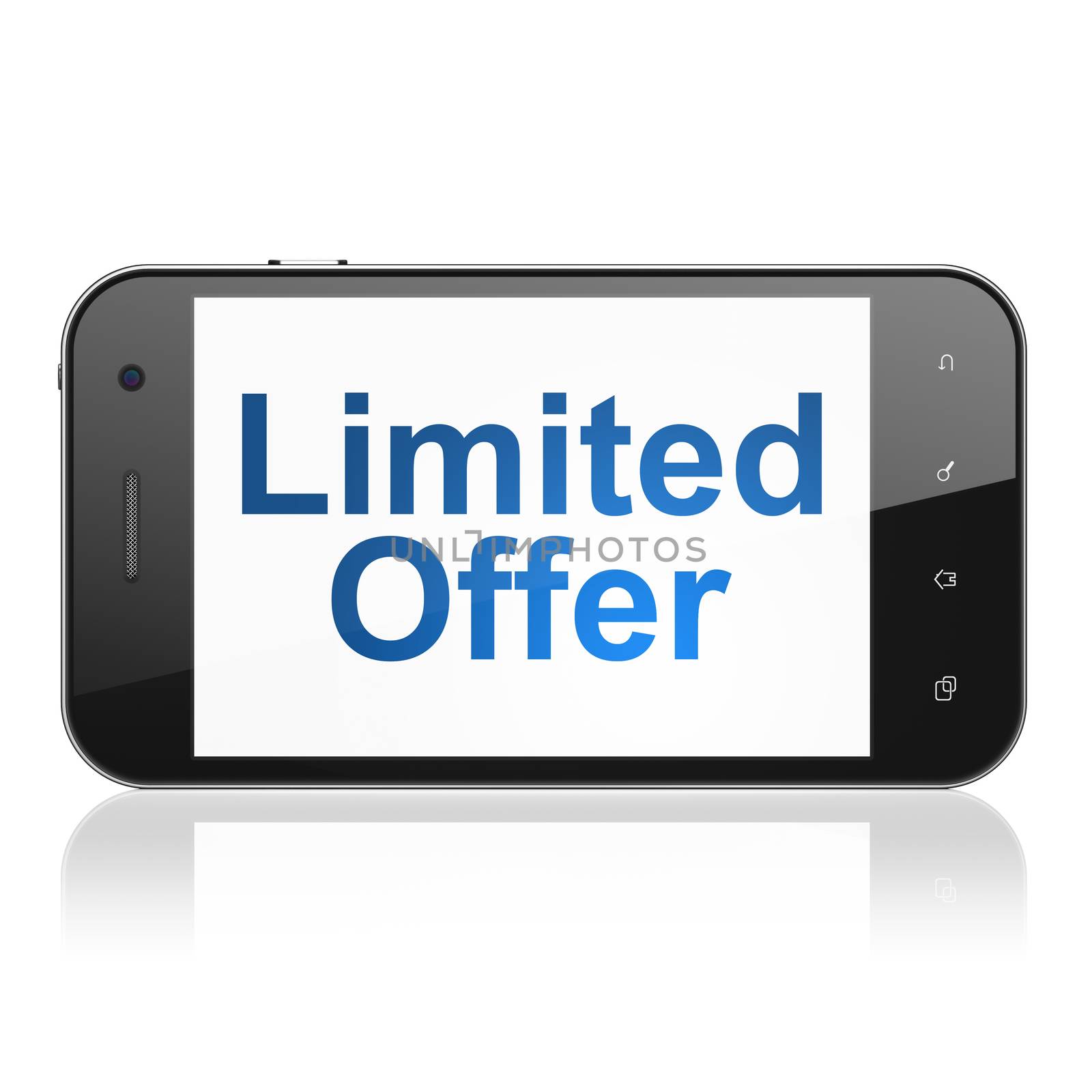 Finance concept: Limited Offer on smartphone by maxkabakov