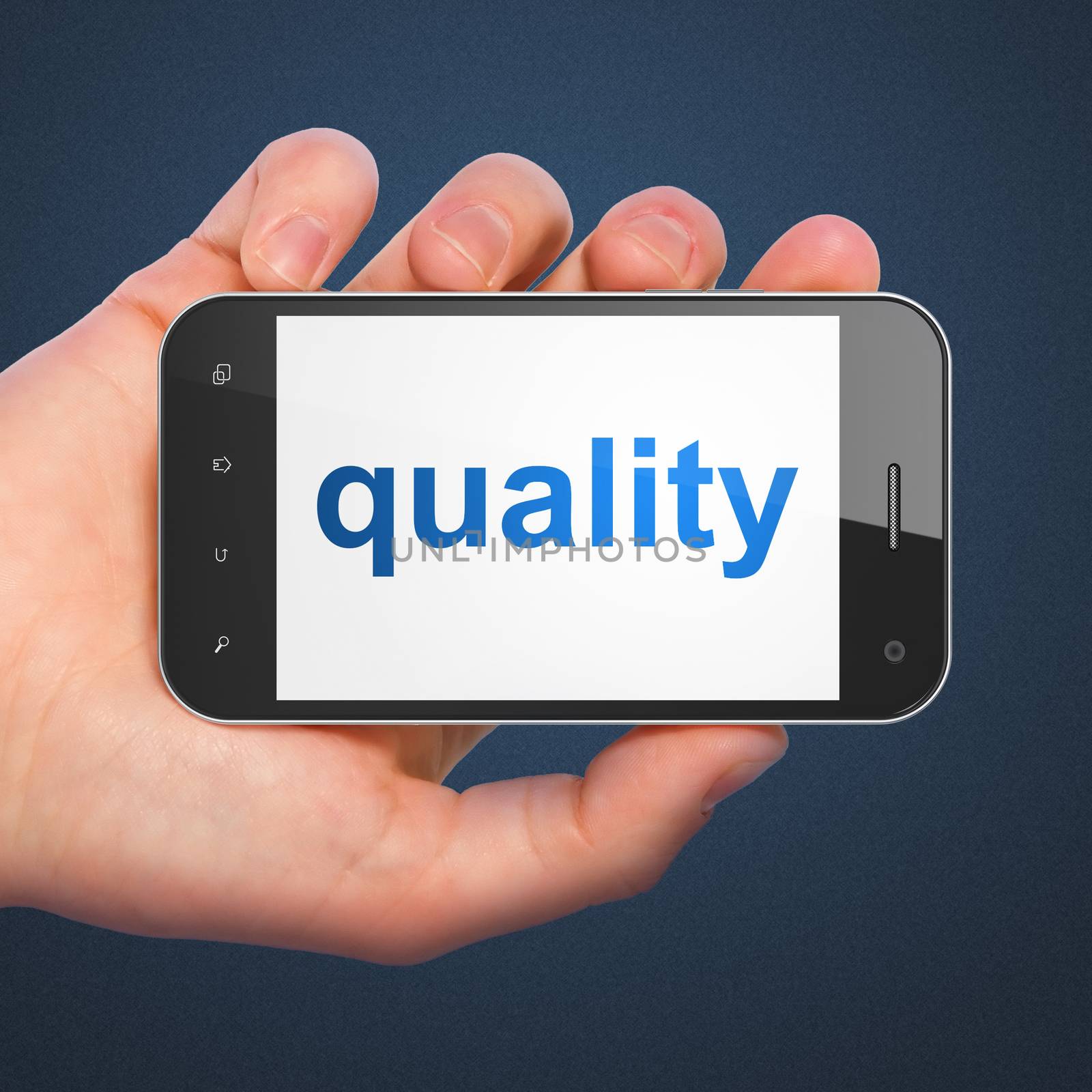 Marketing concept: Quality on smartphone by maxkabakov