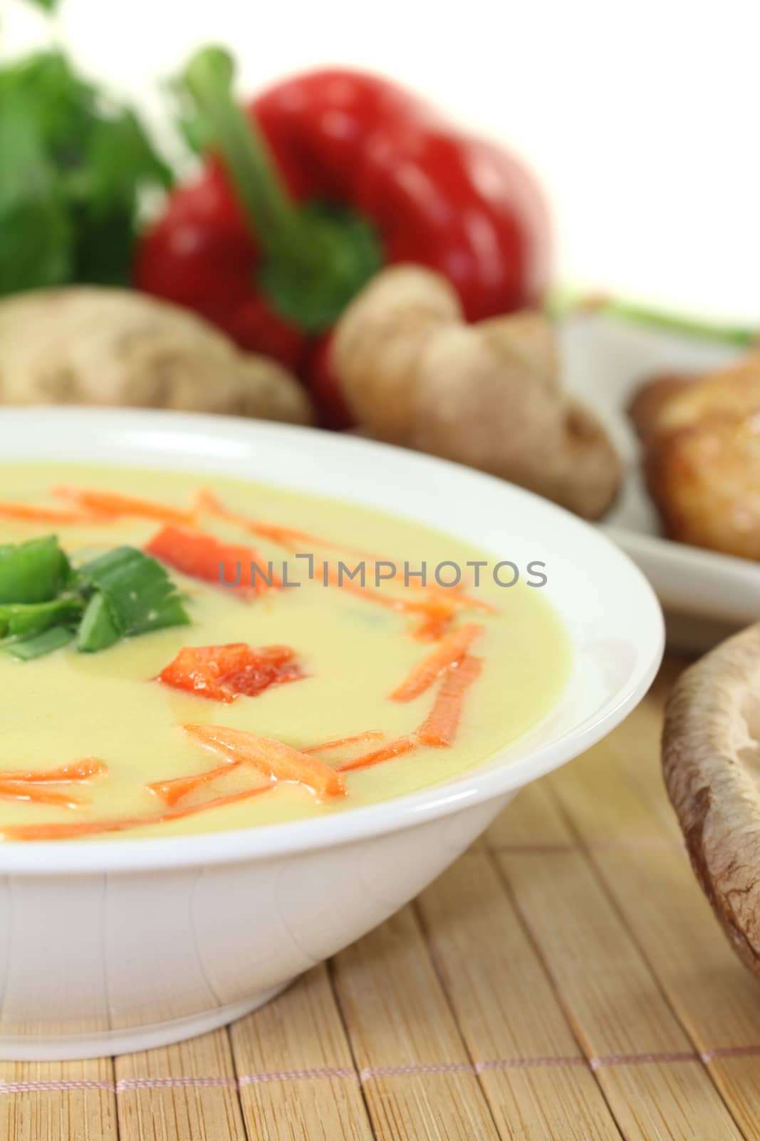 Asian Curry Soup with chicken by discovery