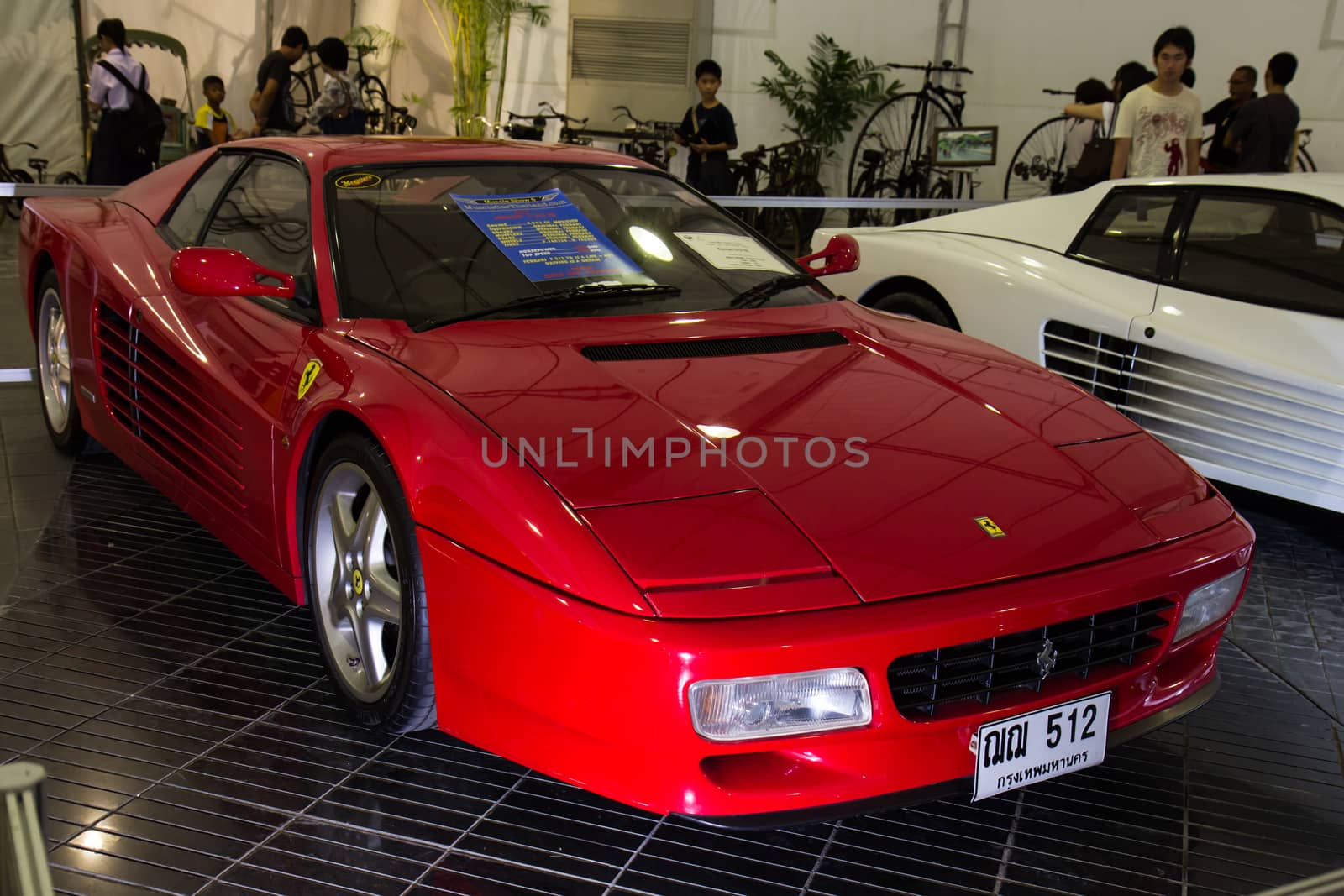 BANGKOK - JUNE 22 Ferrari 512 TR 1993 on display at The 36th Bangkok Vintage Car Concours on June 22, 2012 in Bangkok, Thailand