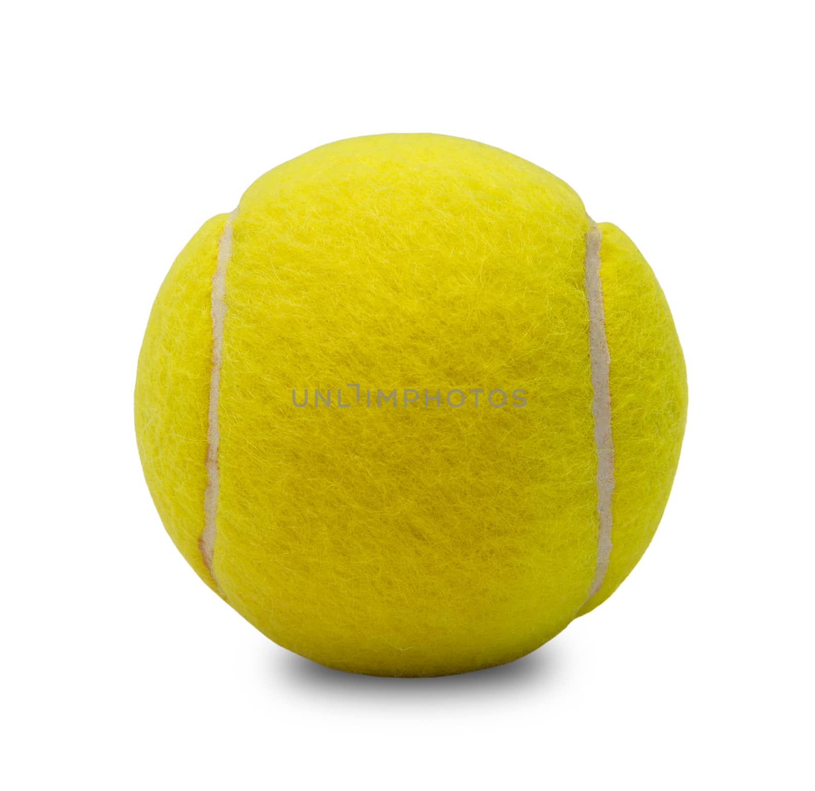 Tennis ball isolated on white.