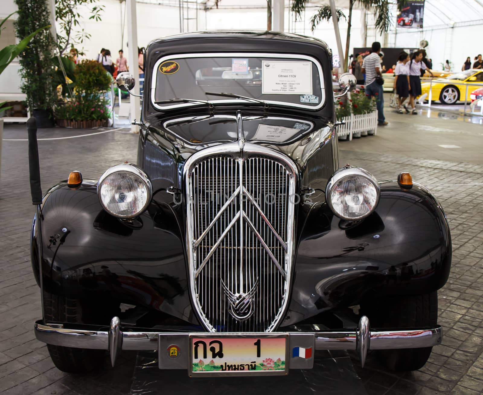 BANGKOK - JUNE 22 Citroen 11CV 1953 on display at The 36th Bangkok Vintage Car Concours on June 22, 2012 in Bangkok, Thailand