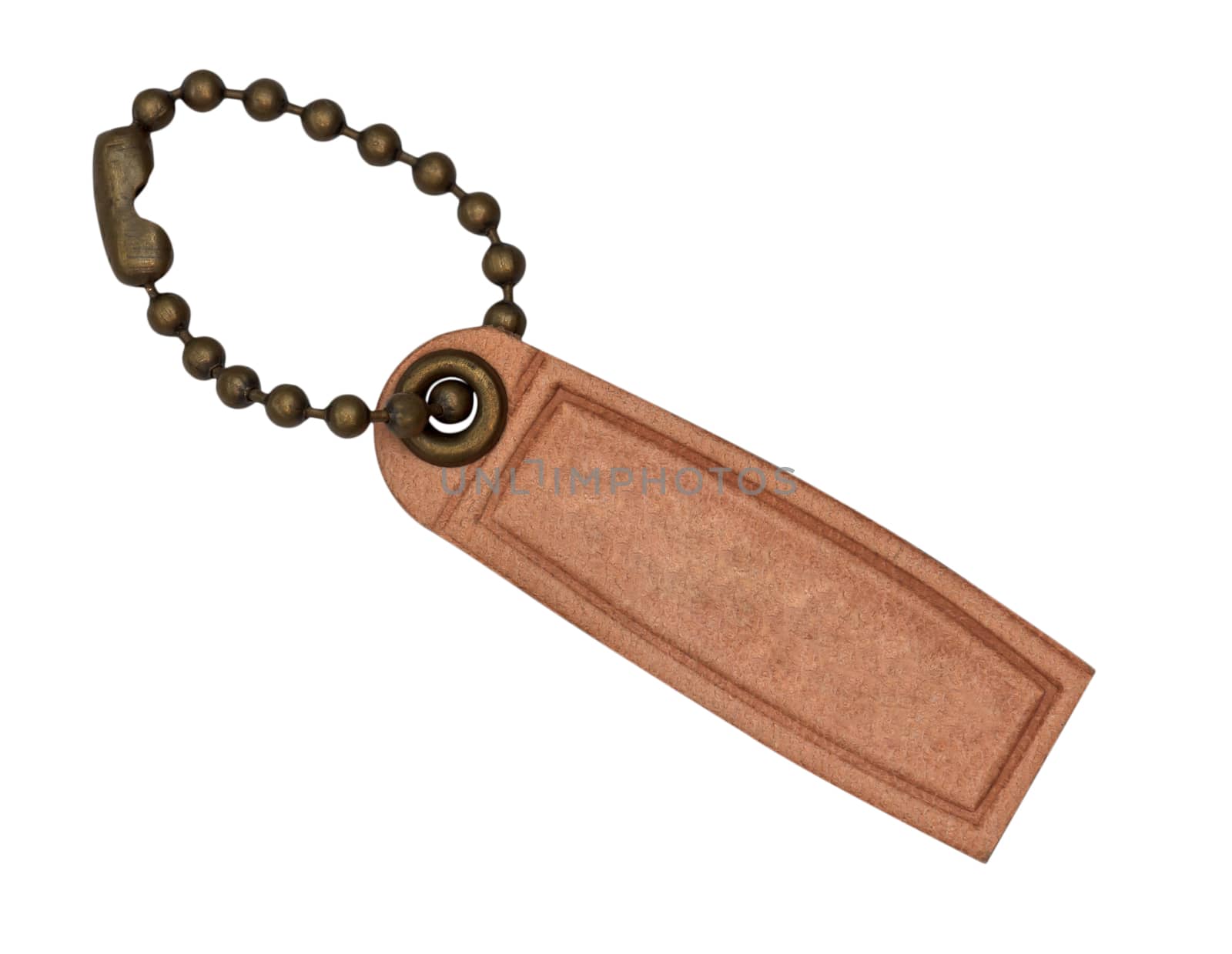 Leather Tag Label isolated on white background