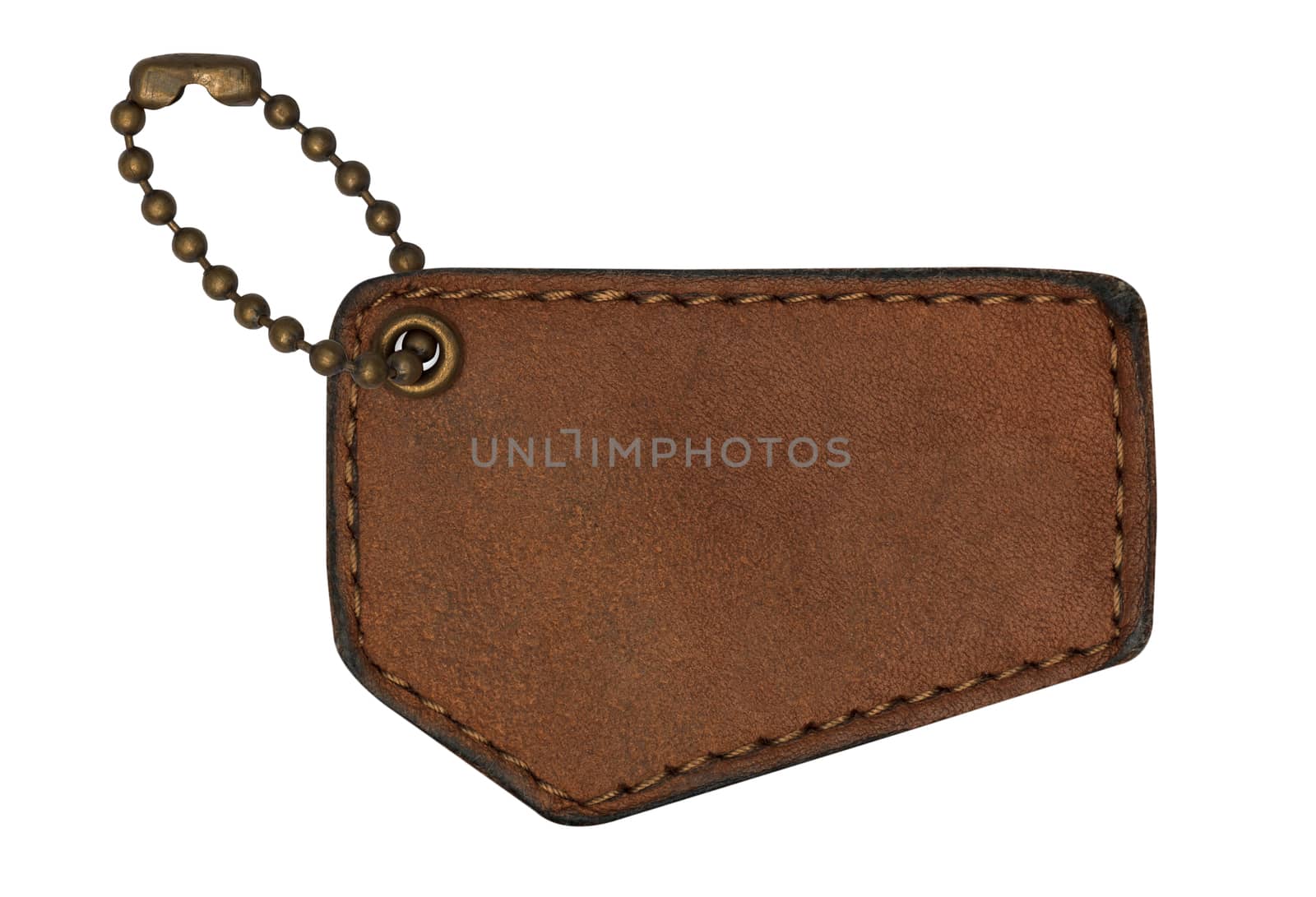 Leather Tag Label isolated on white background