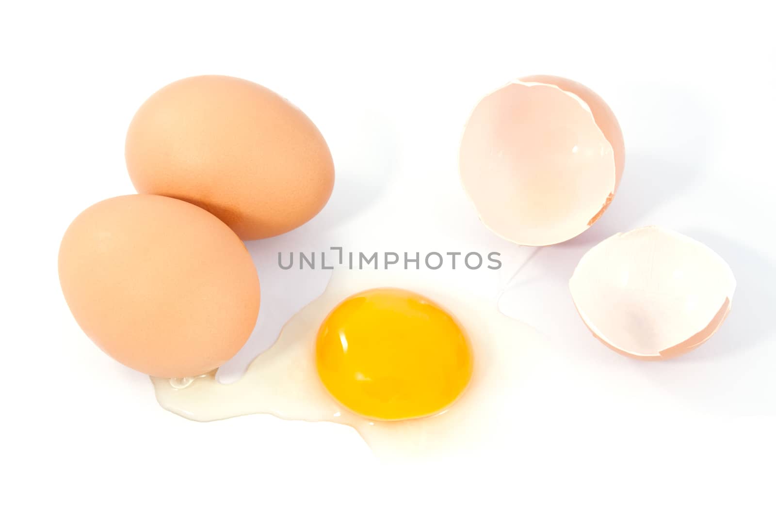 crash egg isolated on a white background